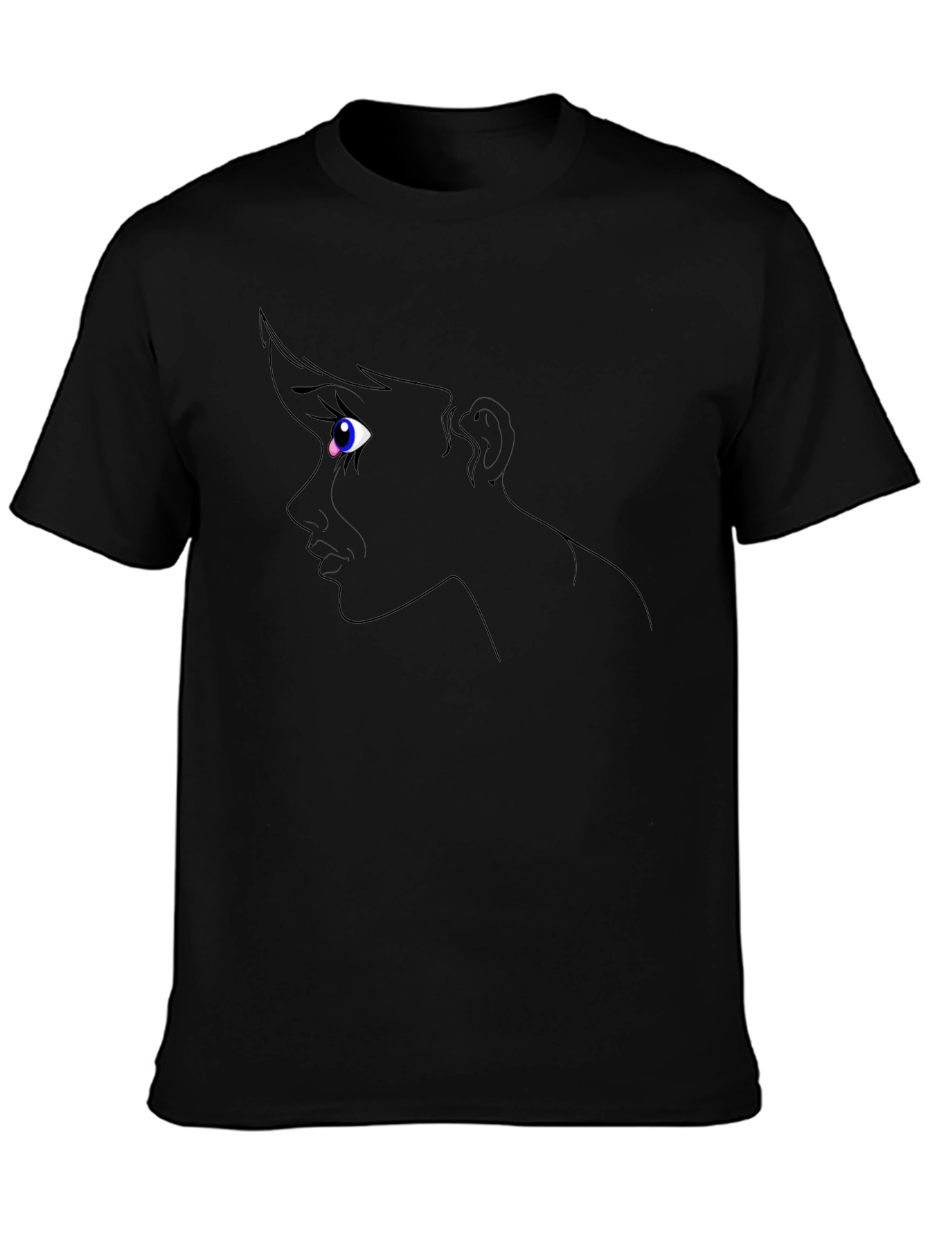 Unique Graphic T-Shirt: Crying Anime Eye Design - Unisex