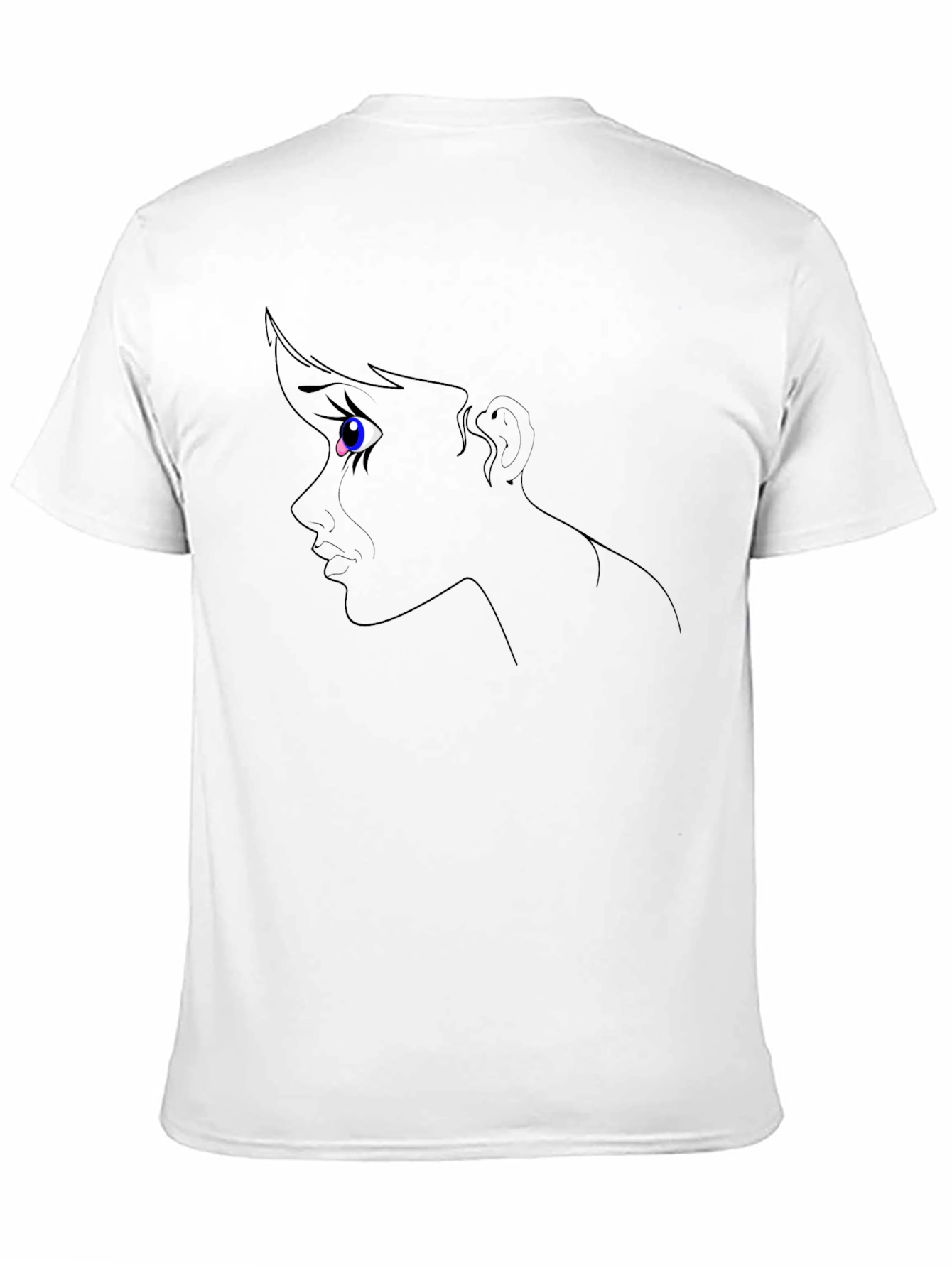 Unique Graphic T-Shirt: Crying Anime Eye Design - Unisex