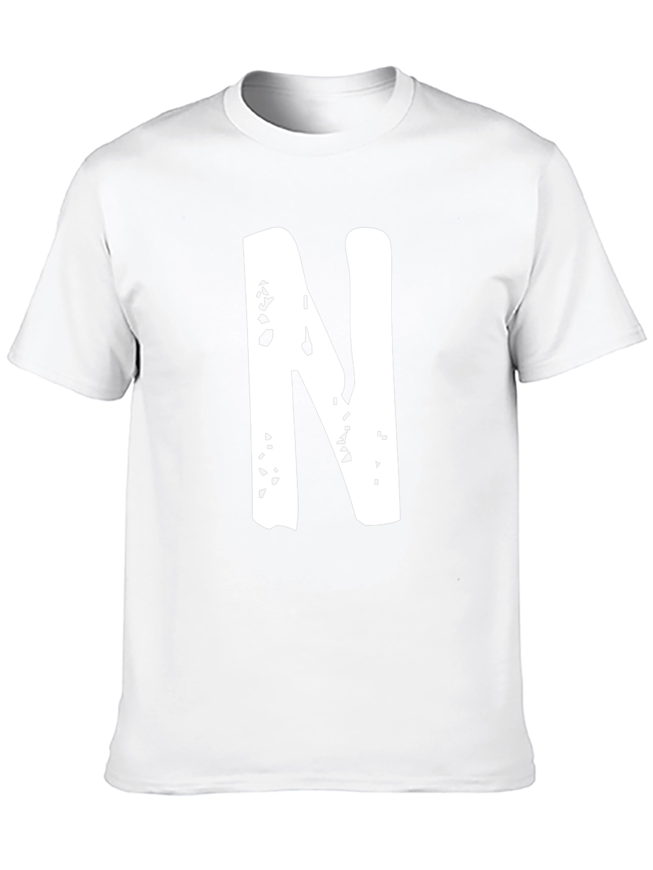 Distressed N Black Graphic T-Shirt
