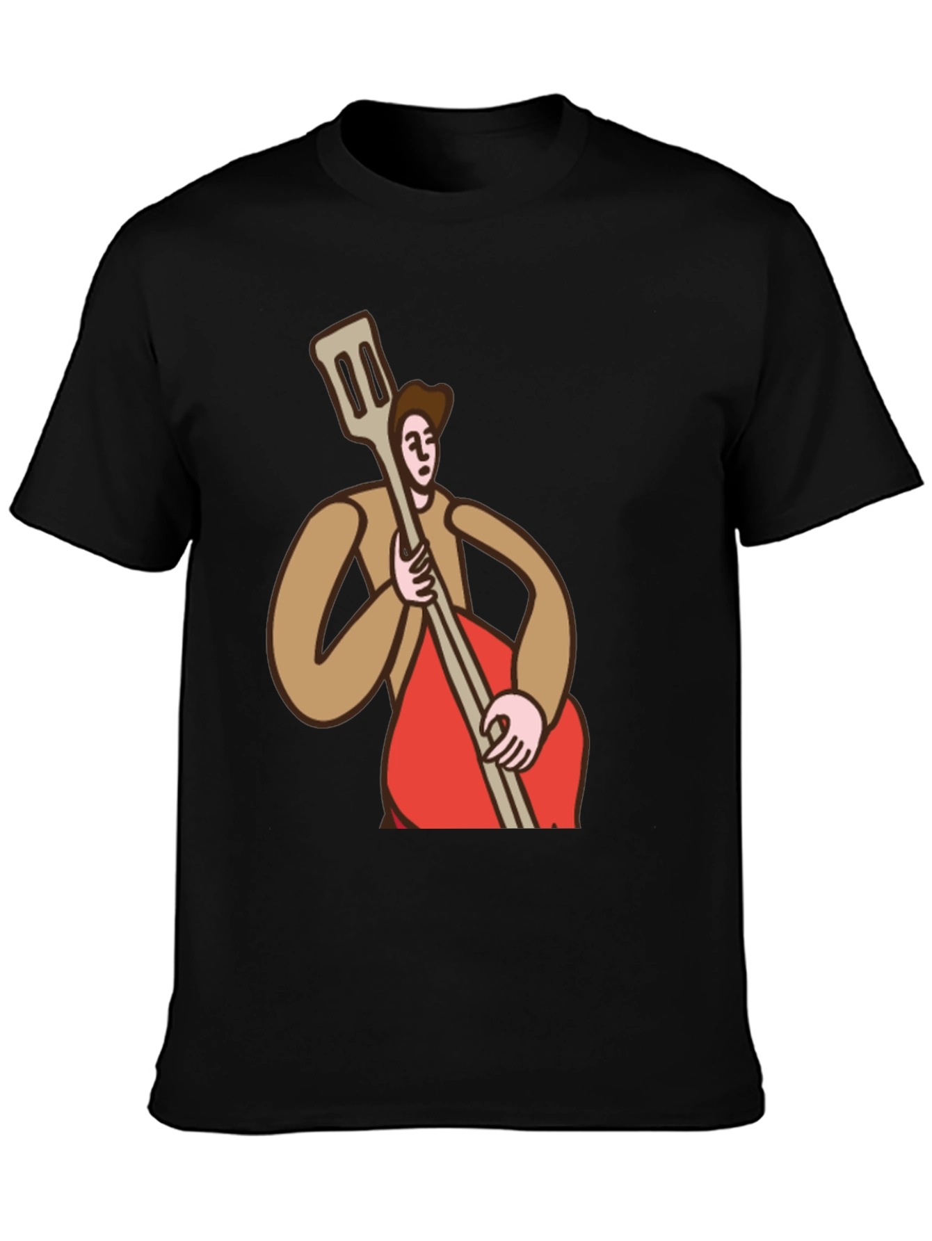 Bass Player Graphic Tee - Black Cotton T-Shirt