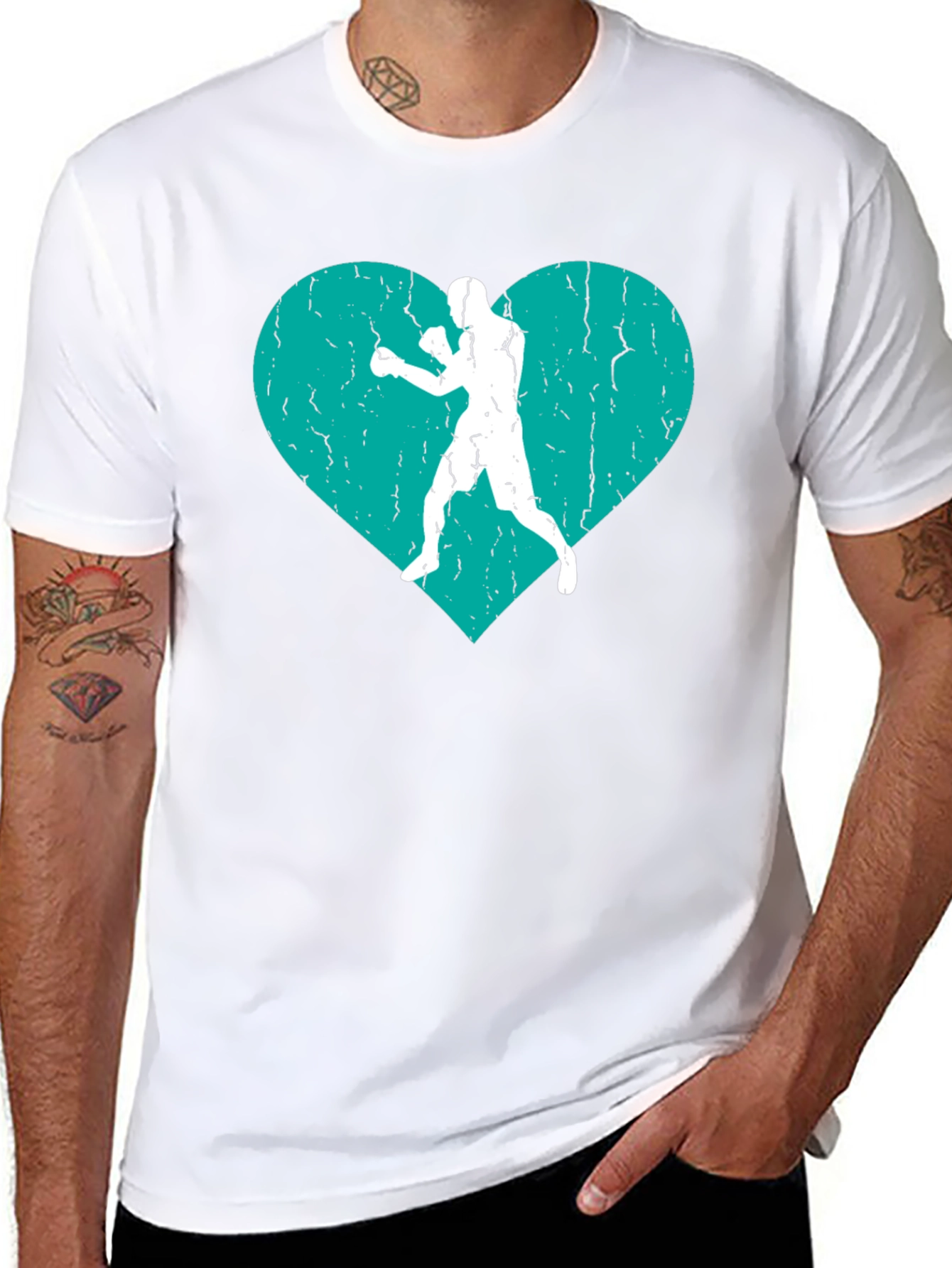 Heart Boxer Graphic Tee - Stylish Boxing Fan T-Shirt