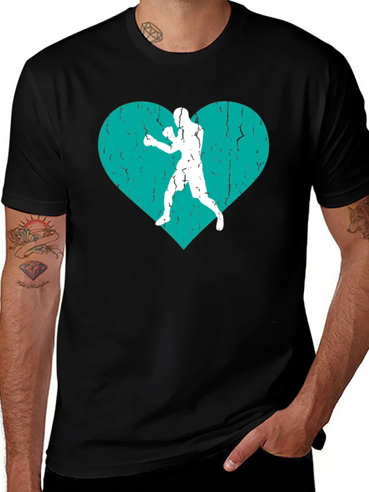Heart Boxer Graphic Tee - Stylish Boxing Fan T-Shirt