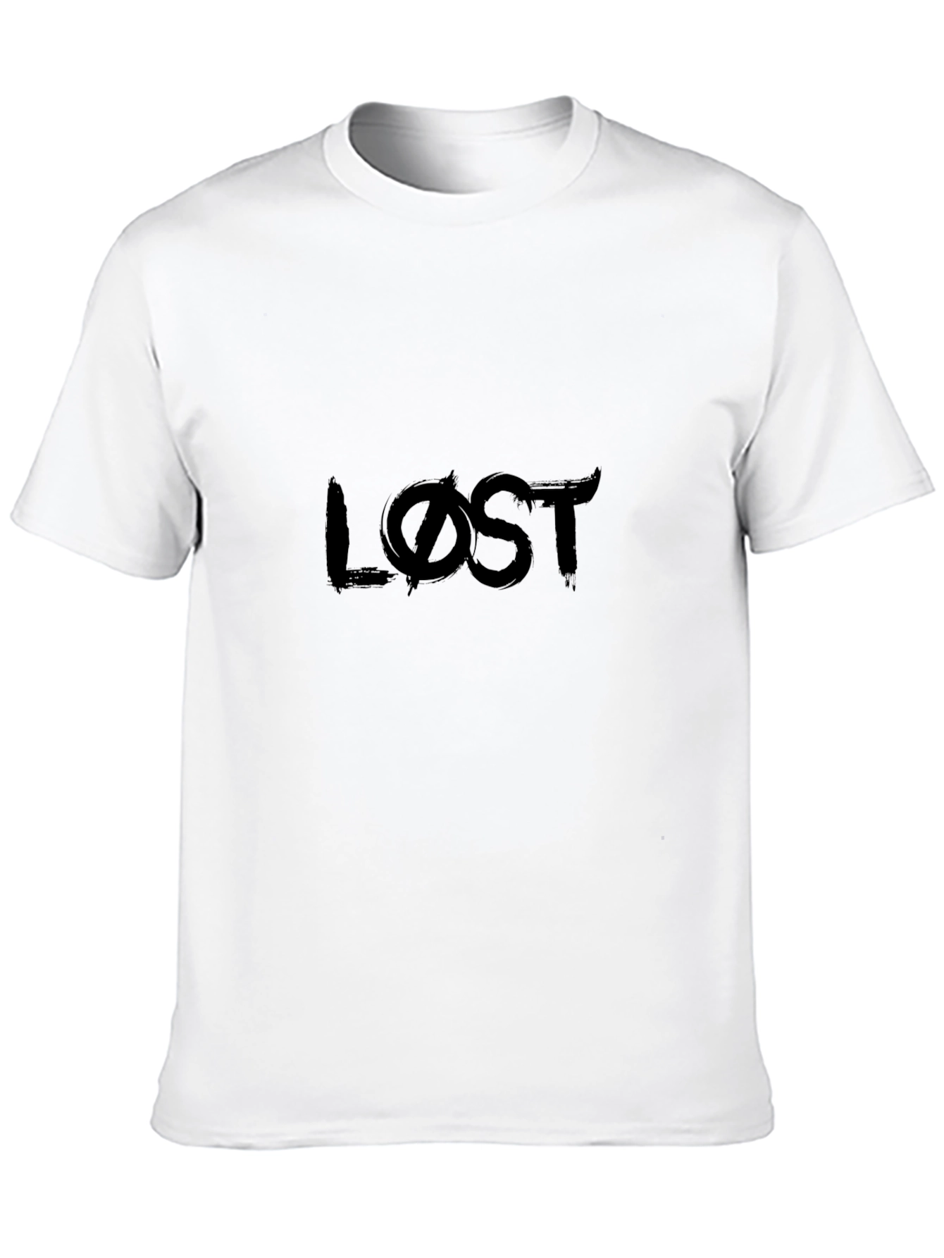 Lost Graphic Print Black T-Shirt