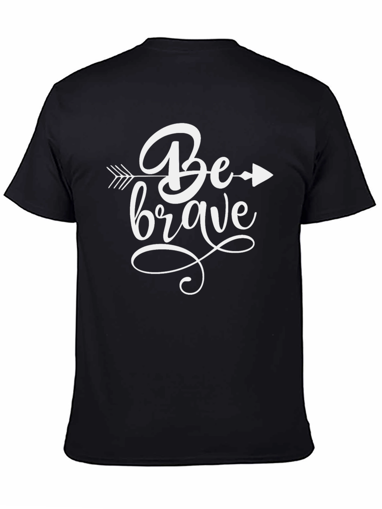 Be Brave Graphic Tee - Black Cotton T-Shirt