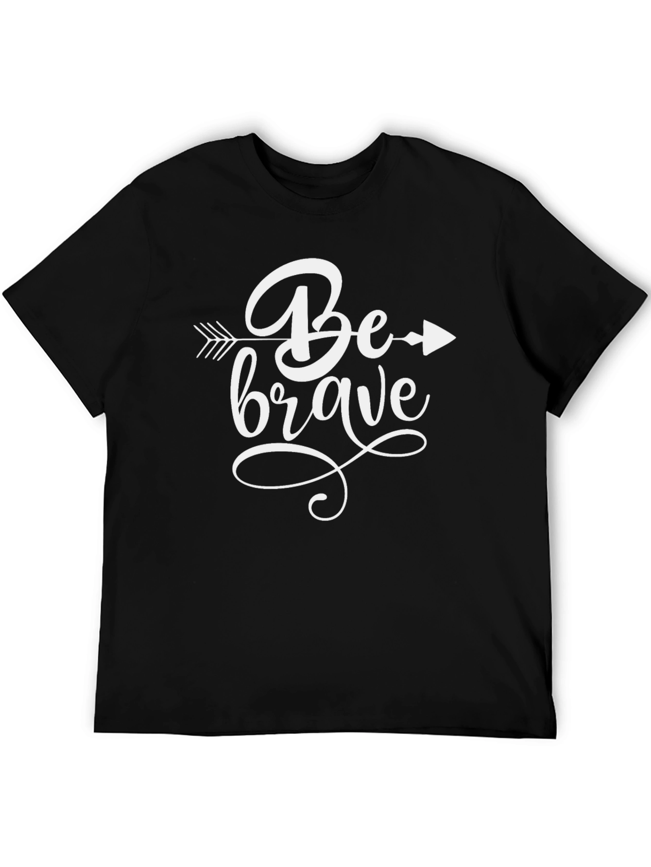 Be Brave Graphic Tee - Black Cotton T-Shirt