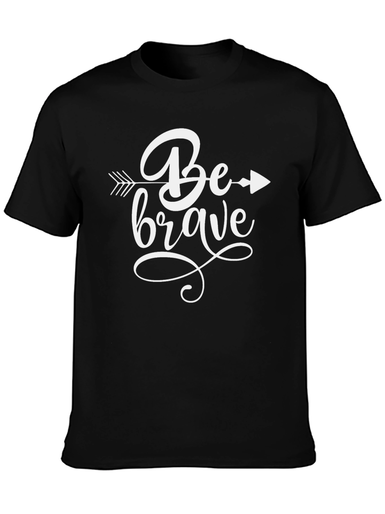 Be Brave Graphic Tee - Black Cotton T-Shirt