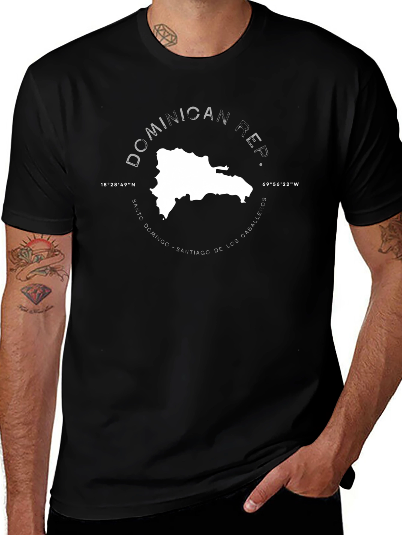 Dominican Republic Map Graphic Tee - Unisex