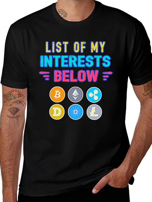 Crypto Enthusiast T-Shirt: Bitcoin Ethereum & More!