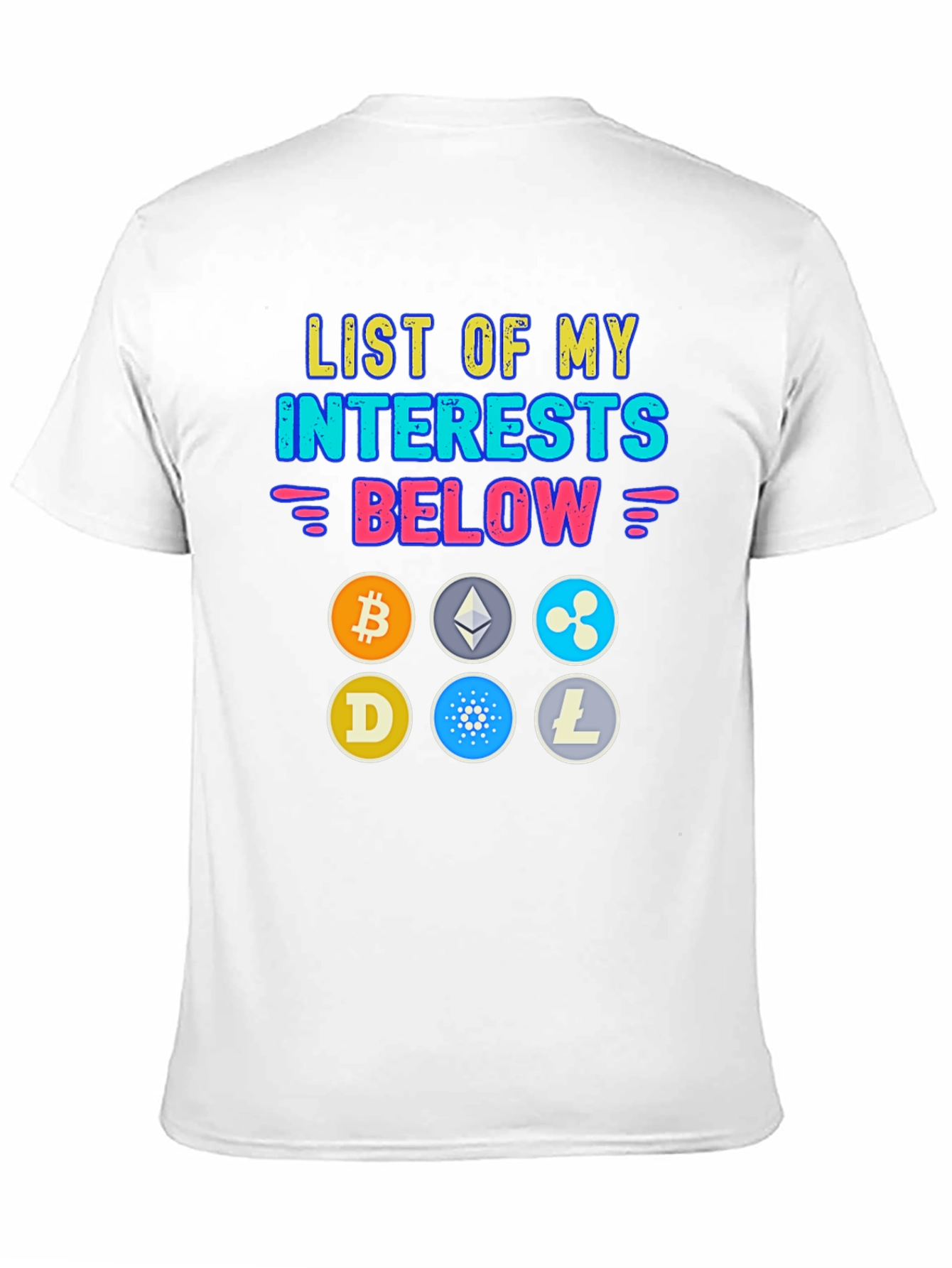 Crypto Enthusiast T-Shirt: Bitcoin Ethereum & More!