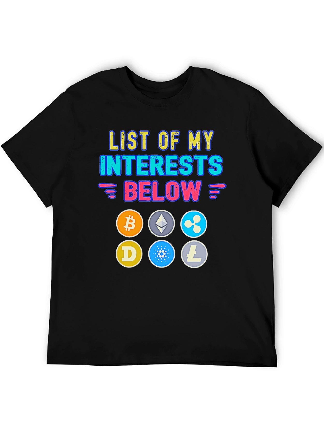 Crypto Enthusiast T-Shirt: Bitcoin Ethereum & More!