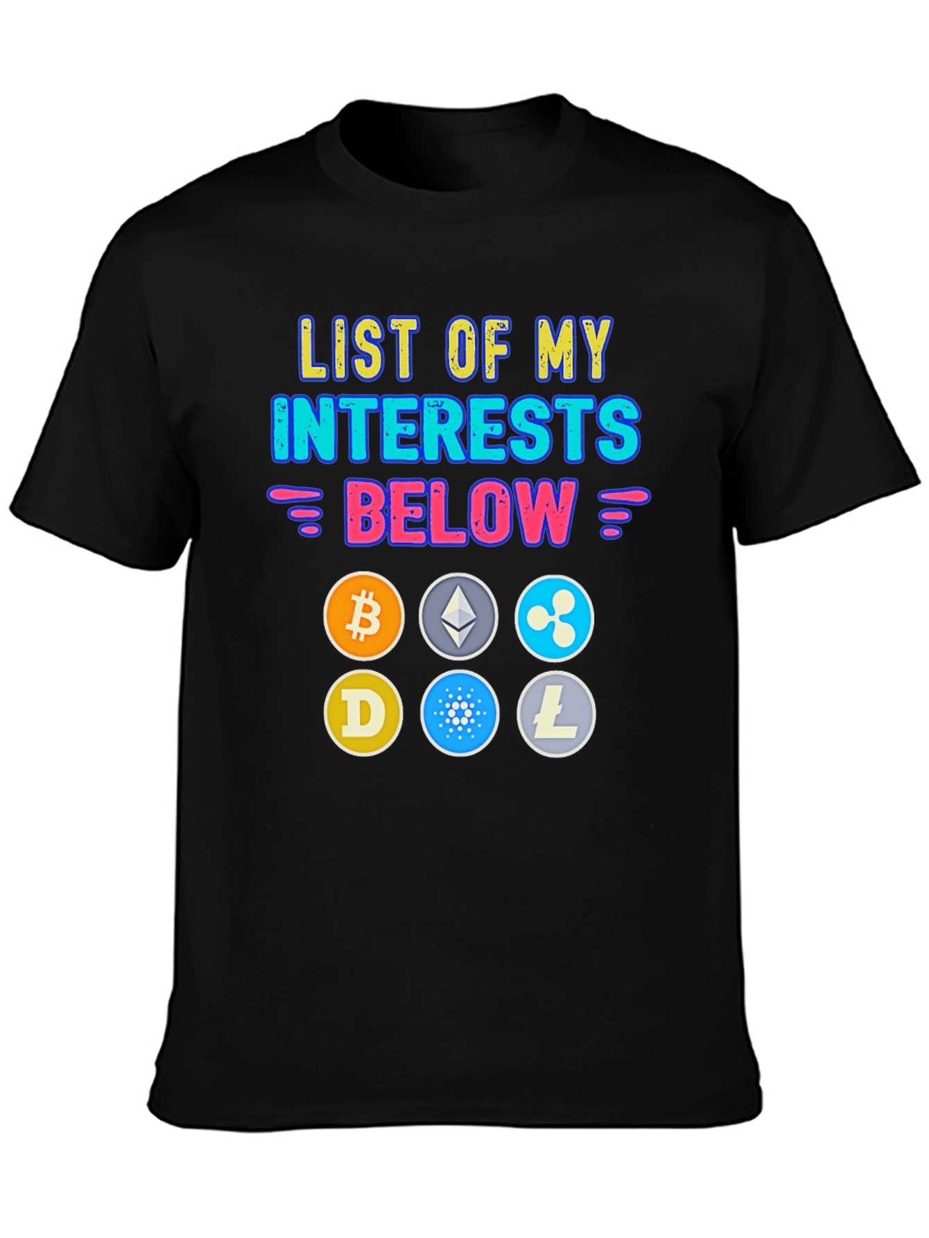 Crypto Enthusiast T-Shirt: Bitcoin Ethereum & More!