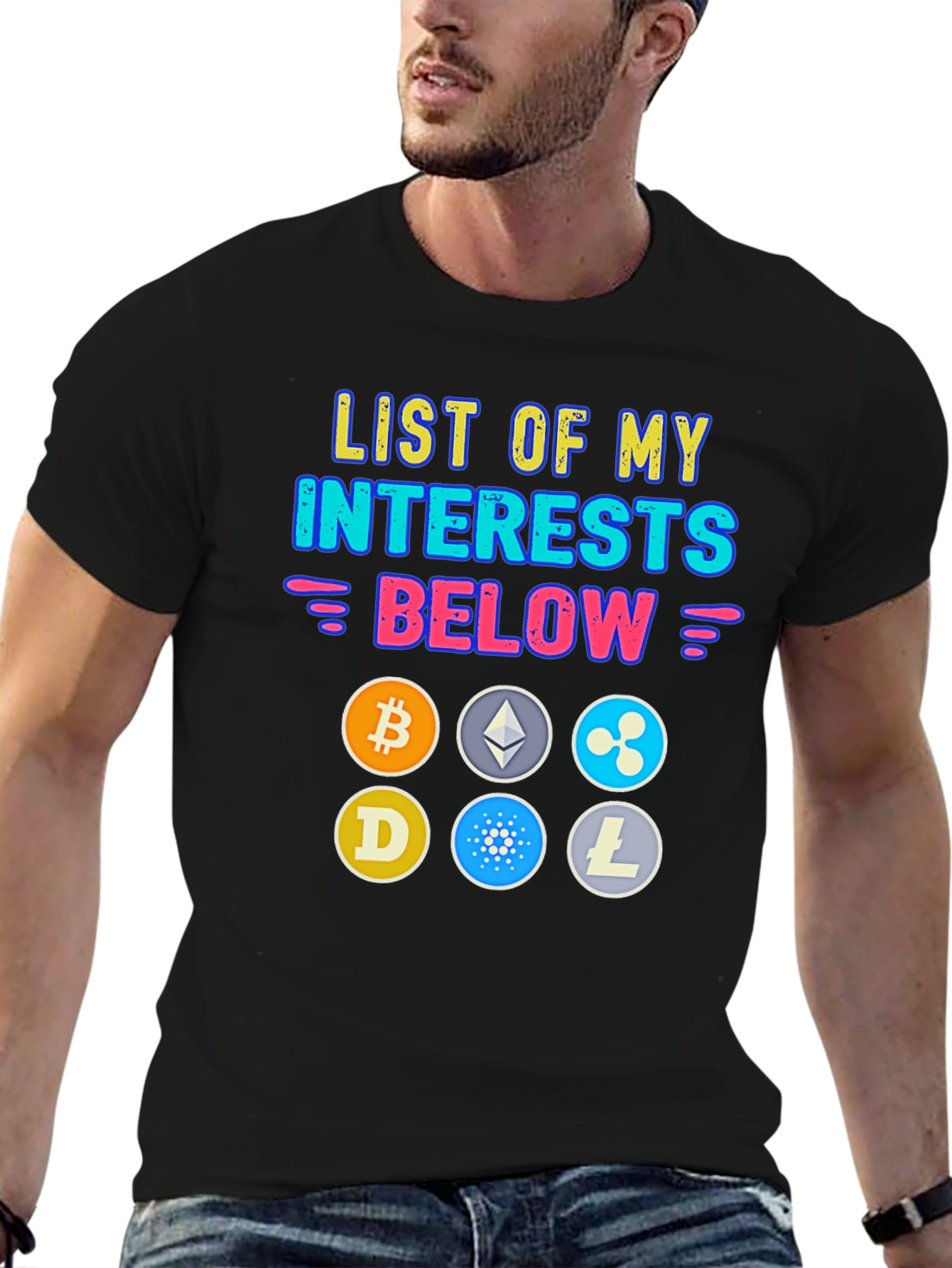 Crypto Enthusiast T-Shirt: Bitcoin Ethereum & More!