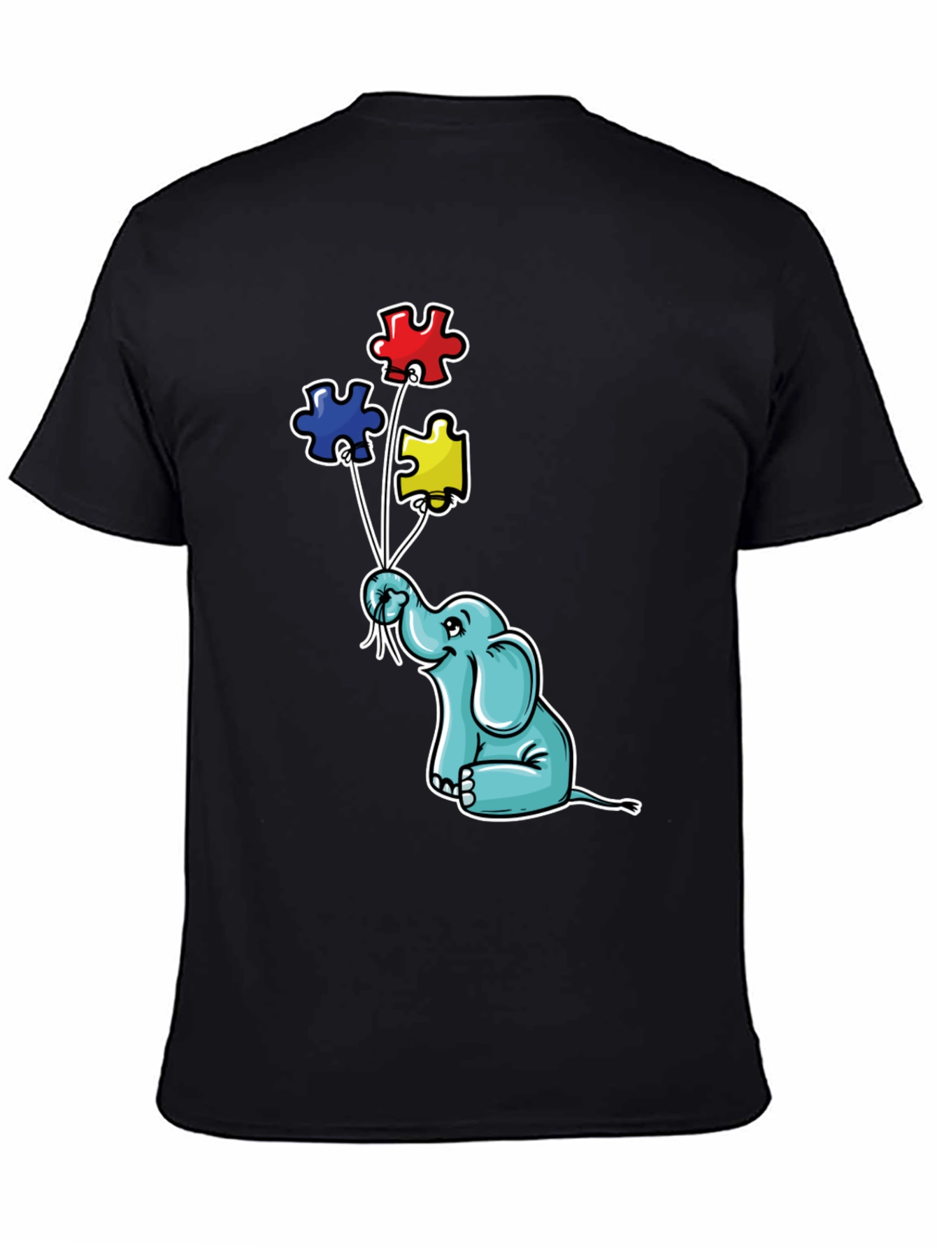 Autism Awareness Elephant Puzzle Piece Balloons T-Shirt