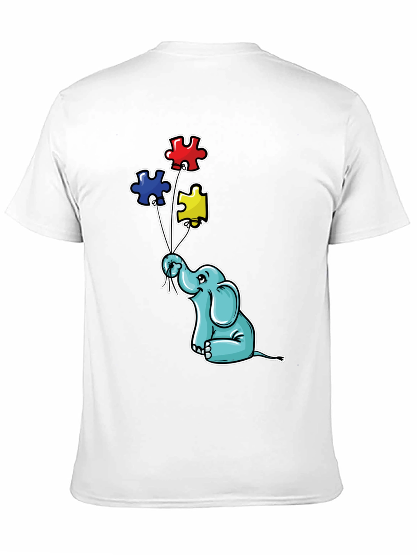 Autism Awareness Elephant Puzzle Piece Balloons T-Shirt