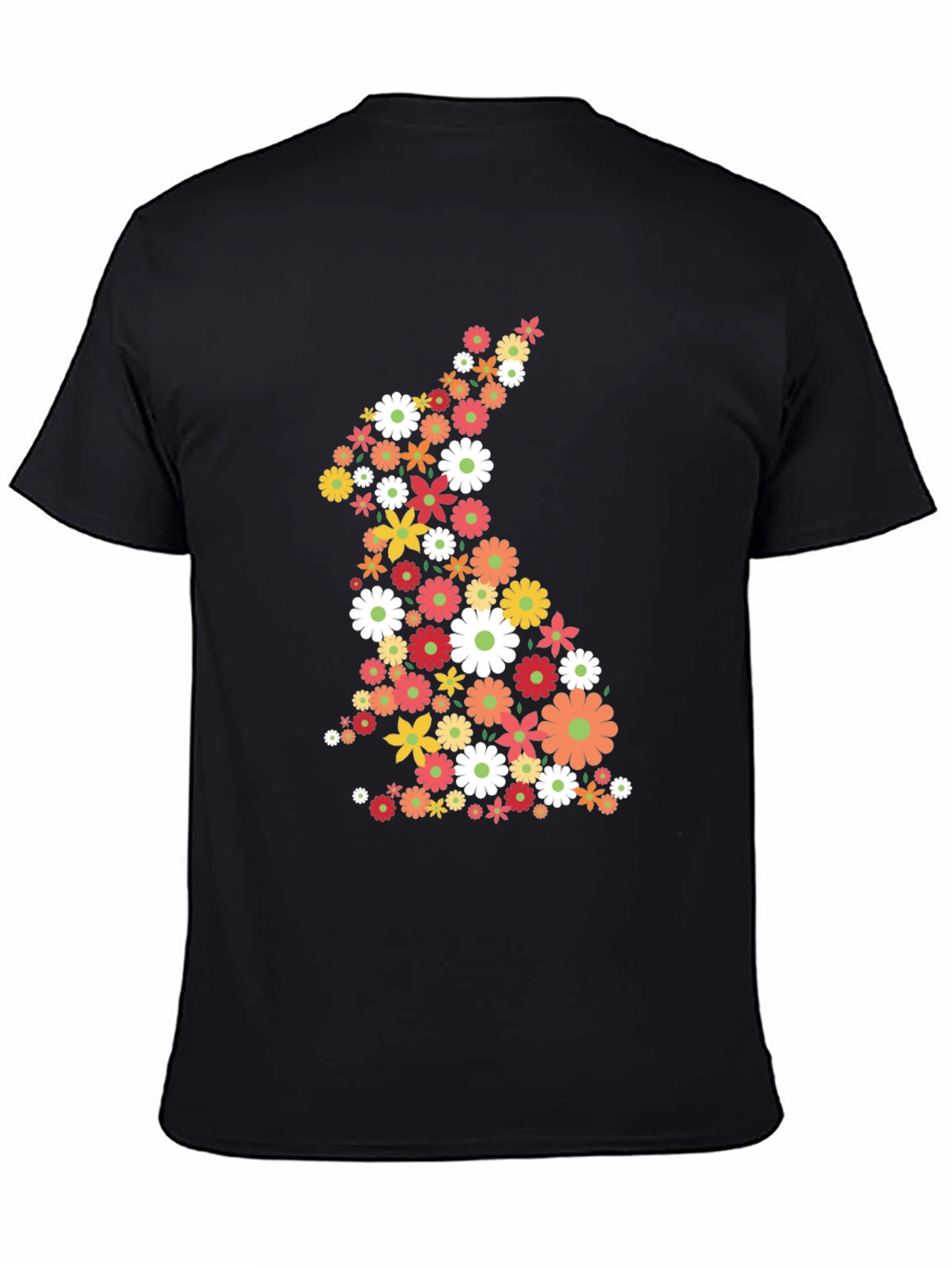 Floral Bunny Graphic Tee - Easter Style