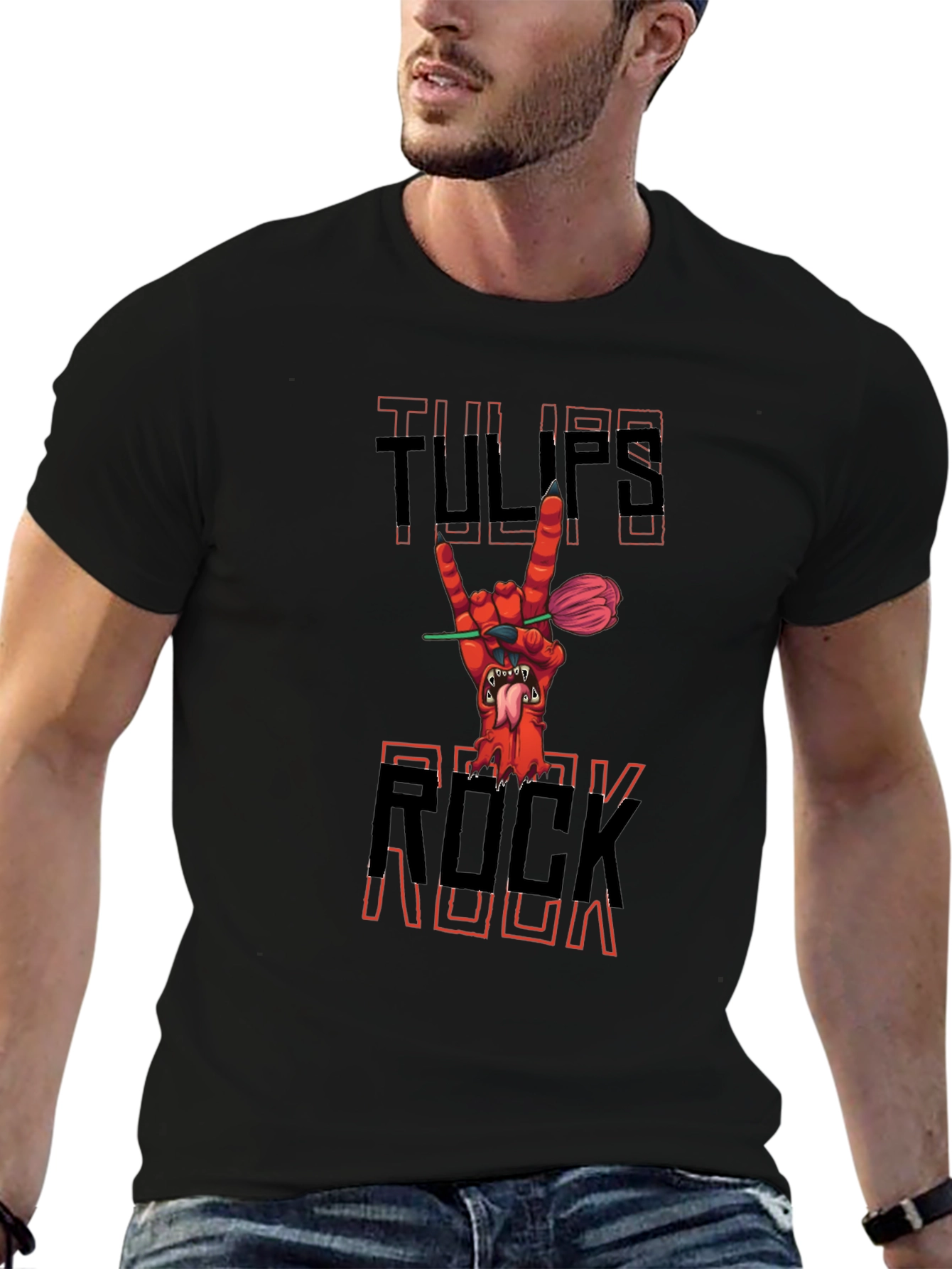 Tulips Rock T-Shirt - Edgy Graphic Tee