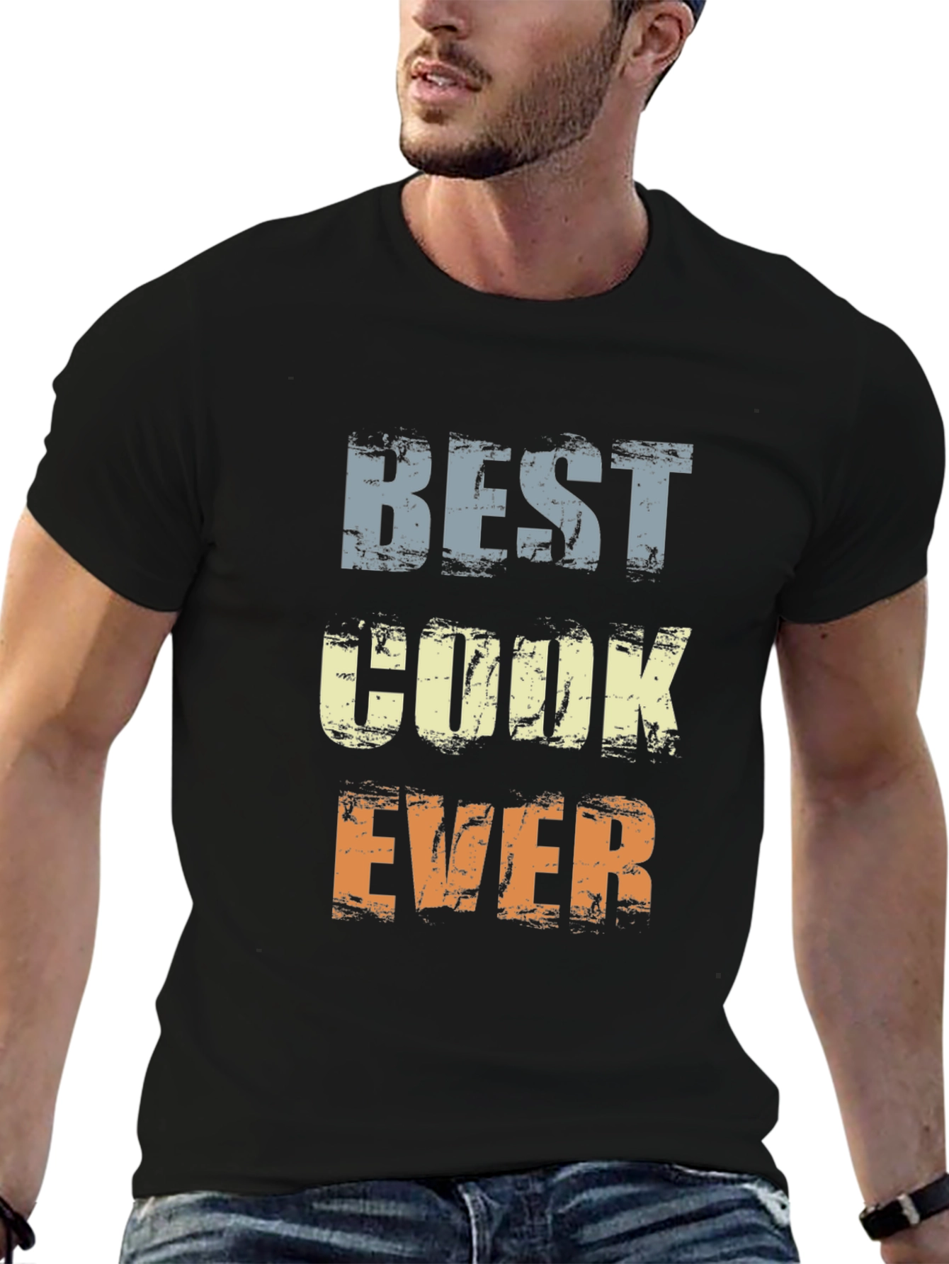 Best Cook Ever Graphic T-Shirt - Black Cotton Tee