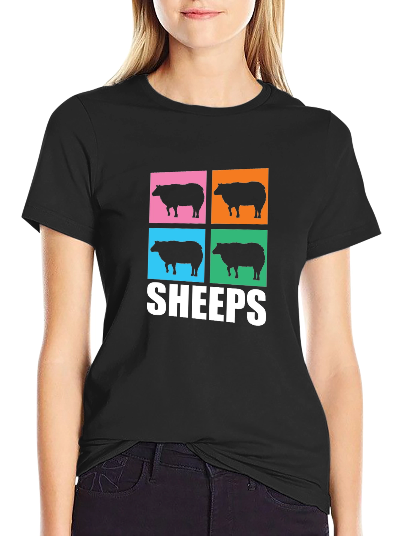 Pop Art Sheeps T-Shirt - Unique Graphic Tee