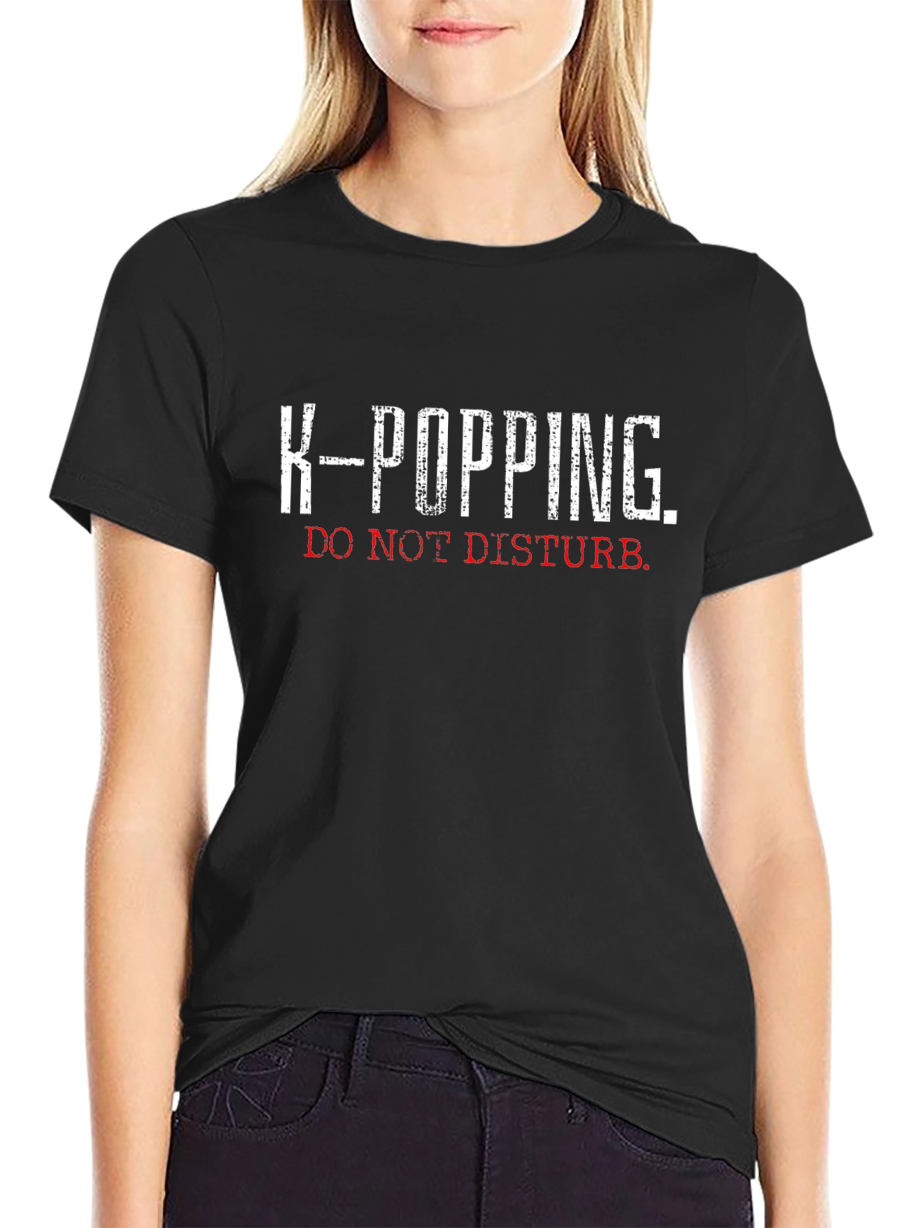 K-Popping Do Not Disturb Black T-Shirt
