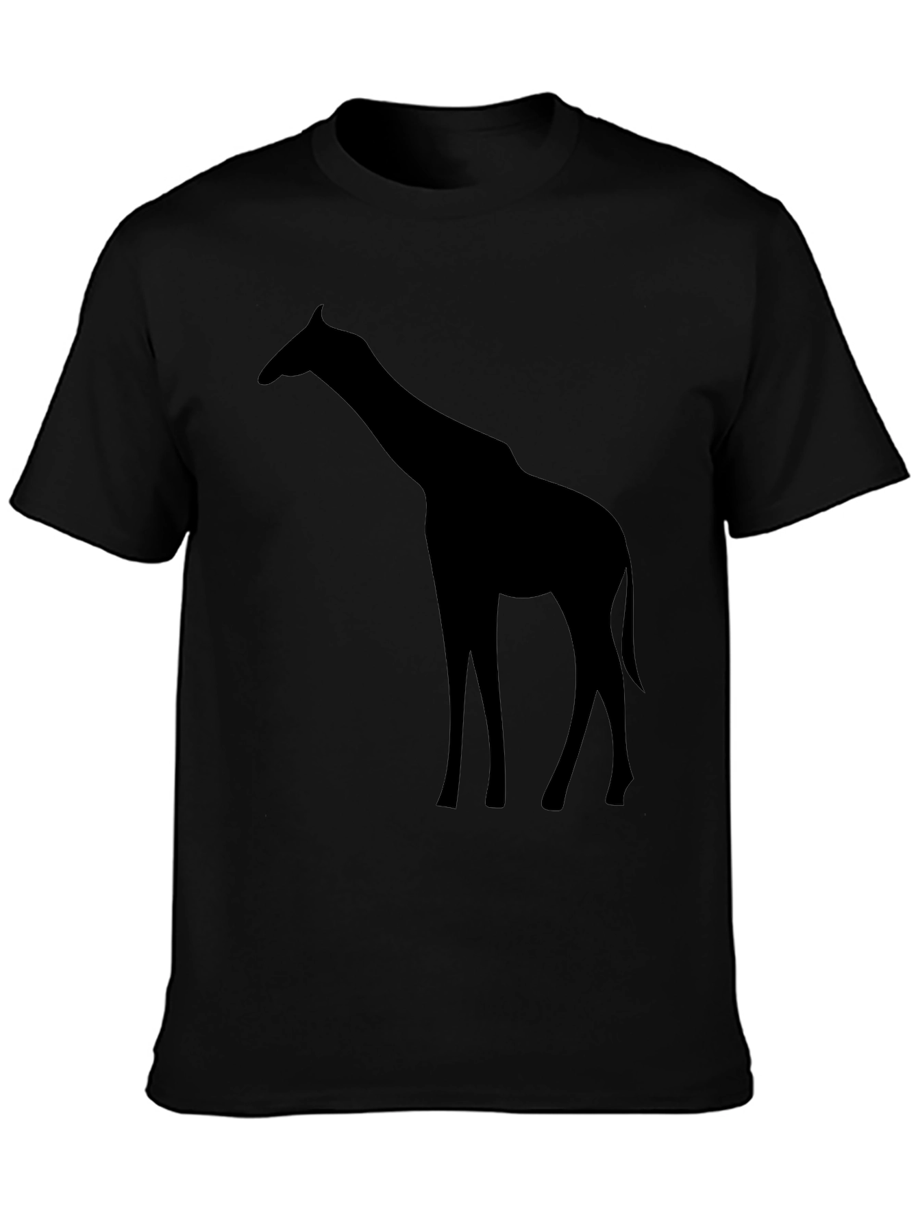 Giraffe Silhouette T-Shirt - Black Graphic Tee