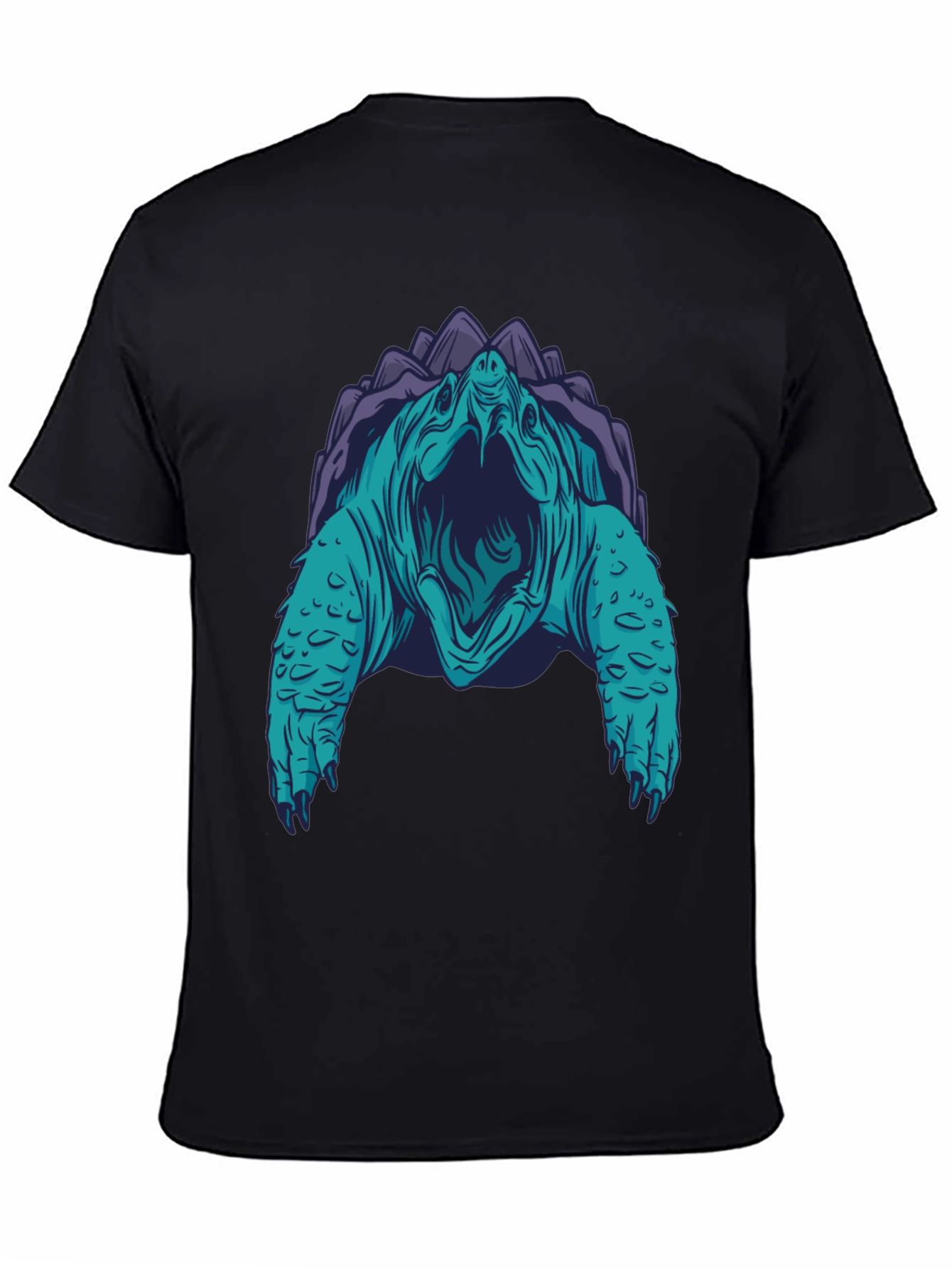 Turtle Graphic Tee - Black Cotton Blend