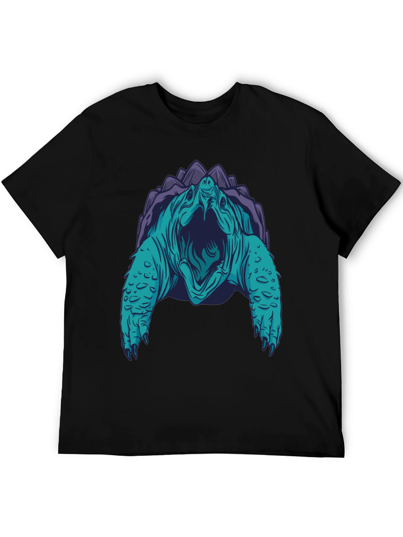 Turtle Graphic Tee - Black Cotton Blend