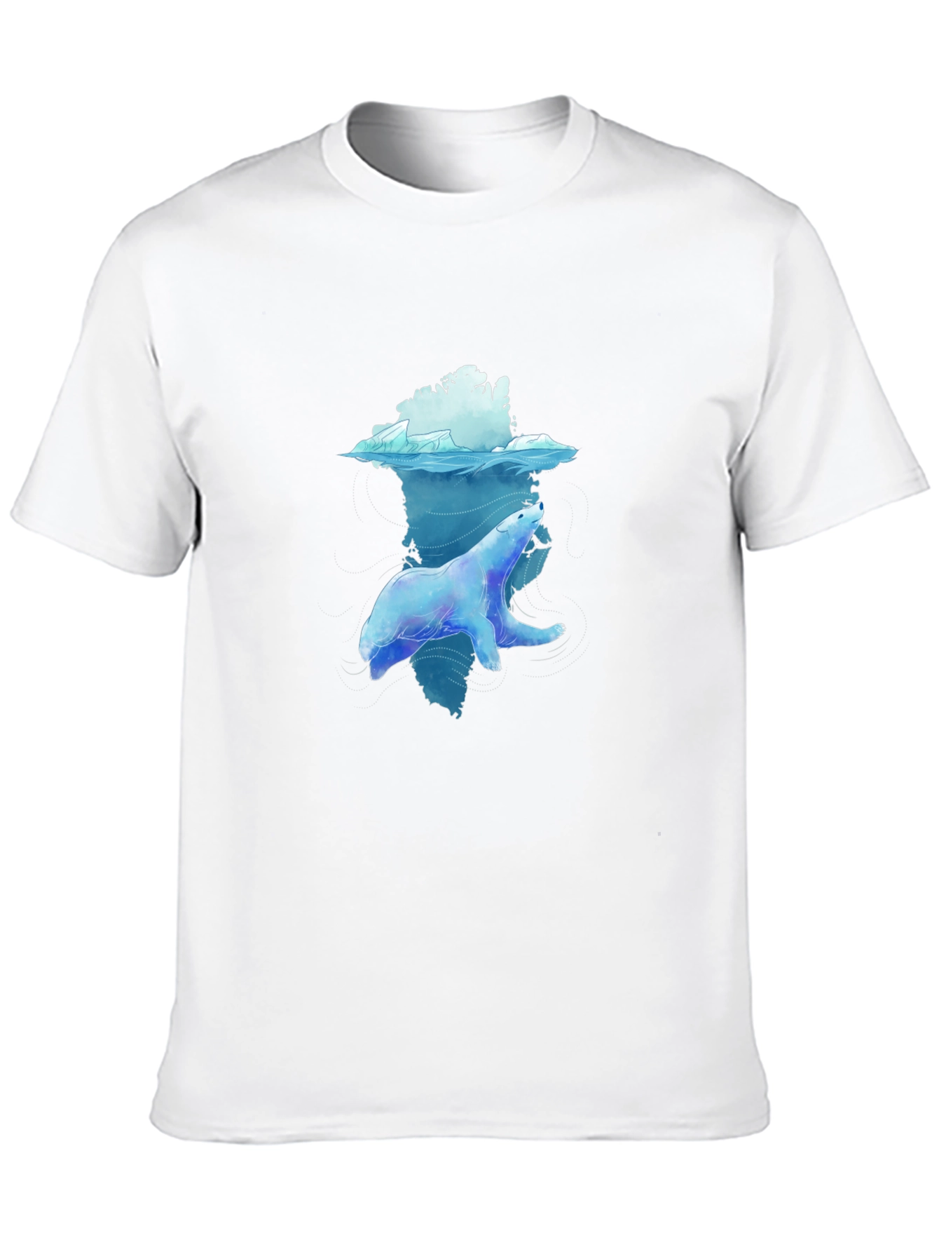 Polar Bear Graphic Tee - Black Crew Neck T-Shirt