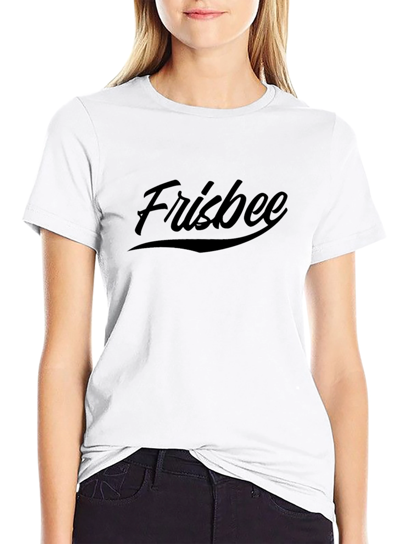 Retro Frisbee Graphic Tee - Black