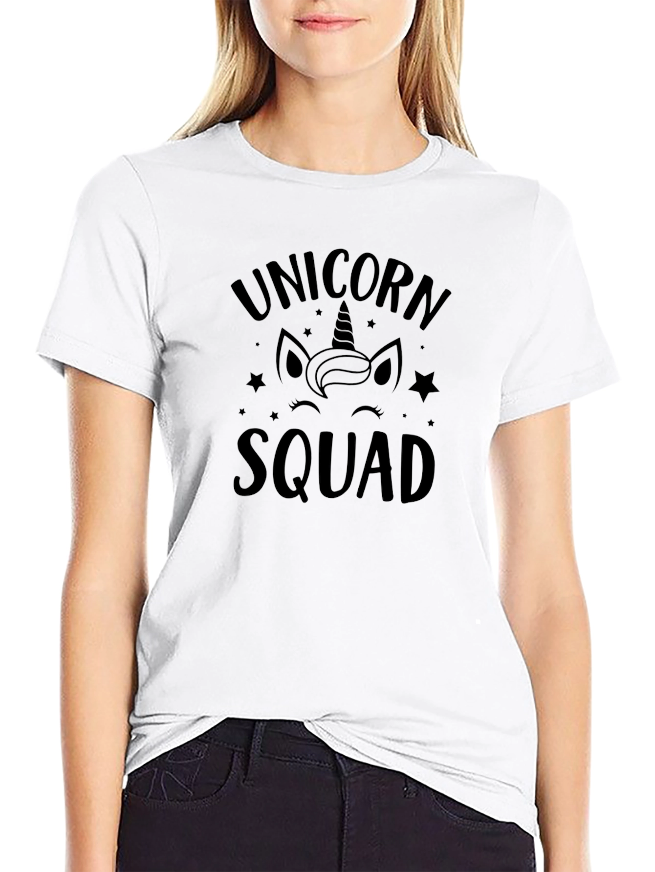 Unicorn Squad Black Graphic Tee