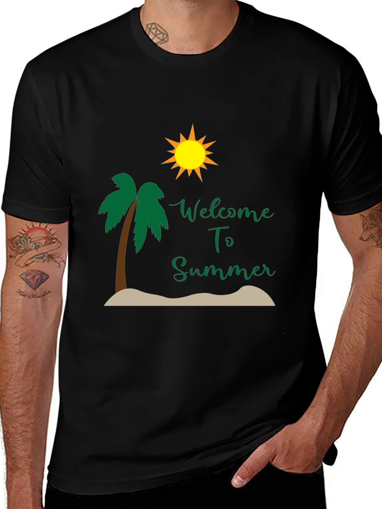 Welcome to Summer Black T-Shirt