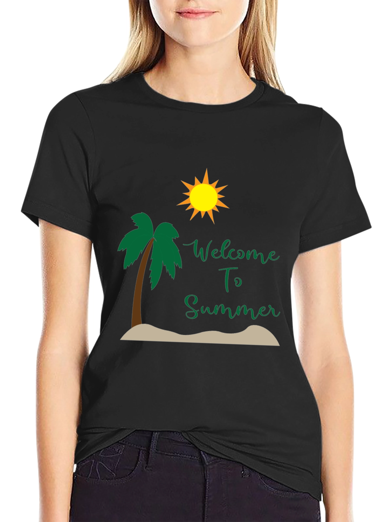 Welcome to Summer Black T-Shirt
