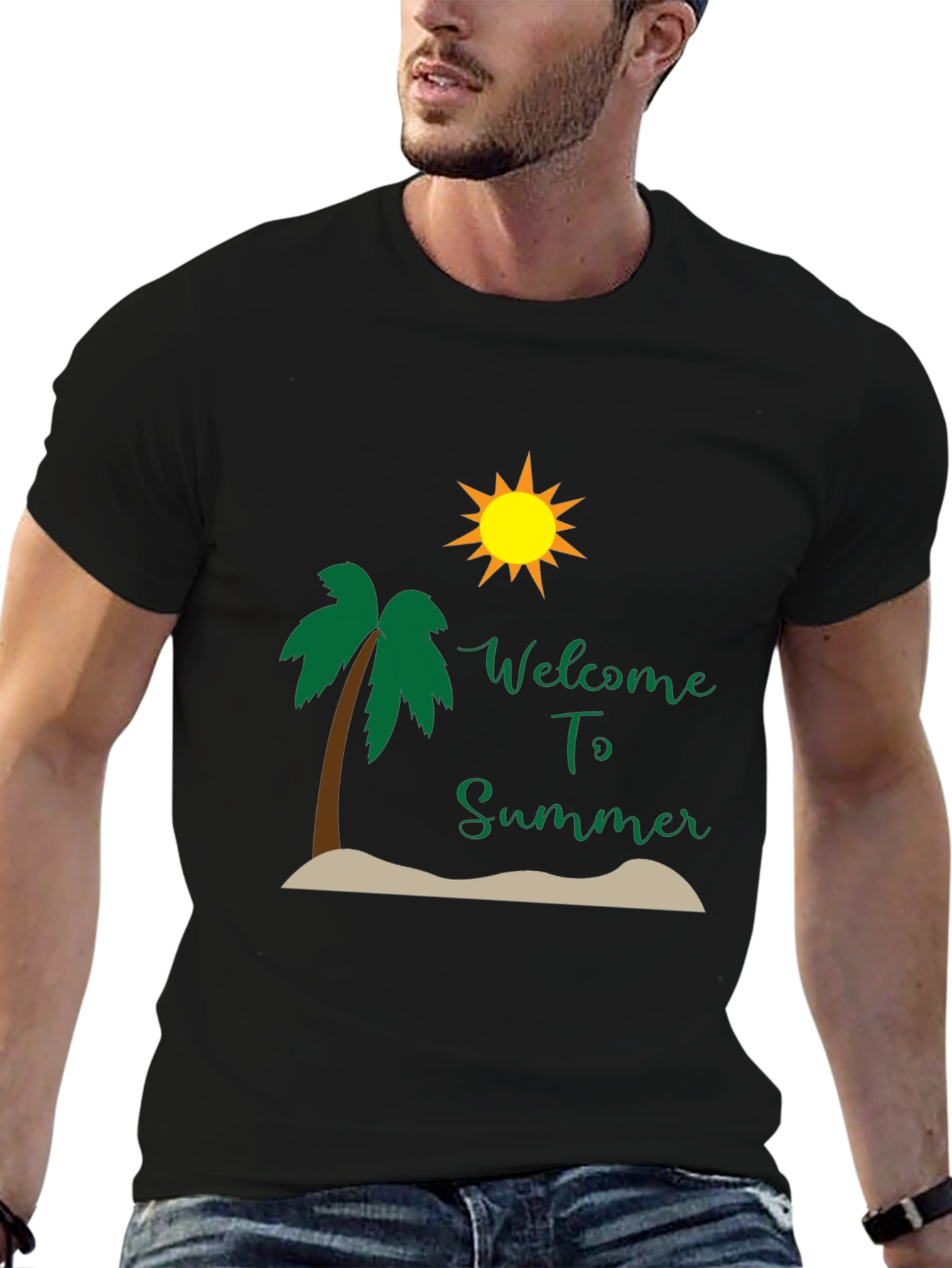 Welcome to Summer Black T-Shirt