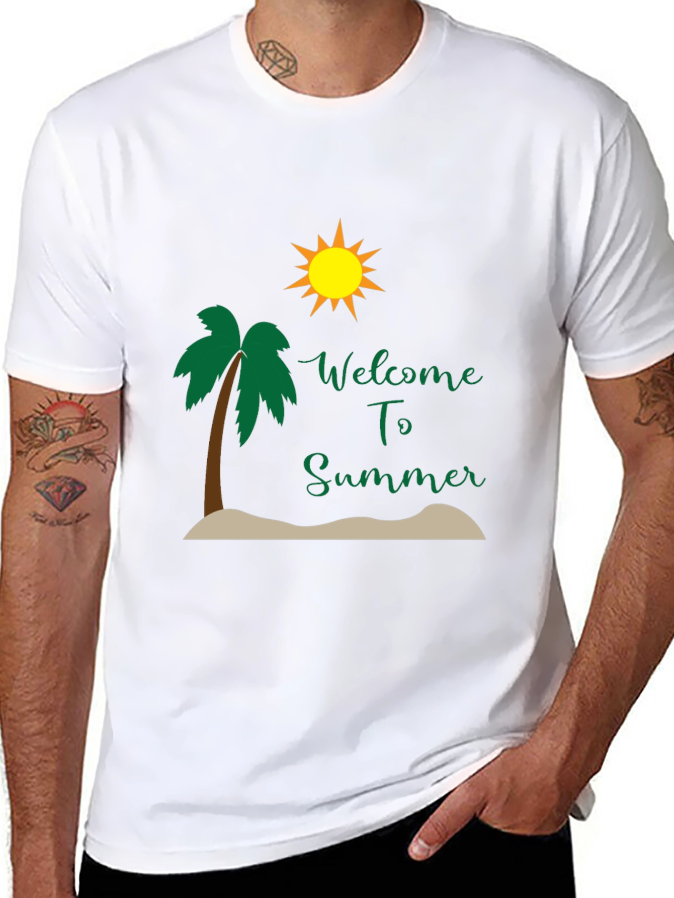 Welcome to Summer Black T-Shirt
