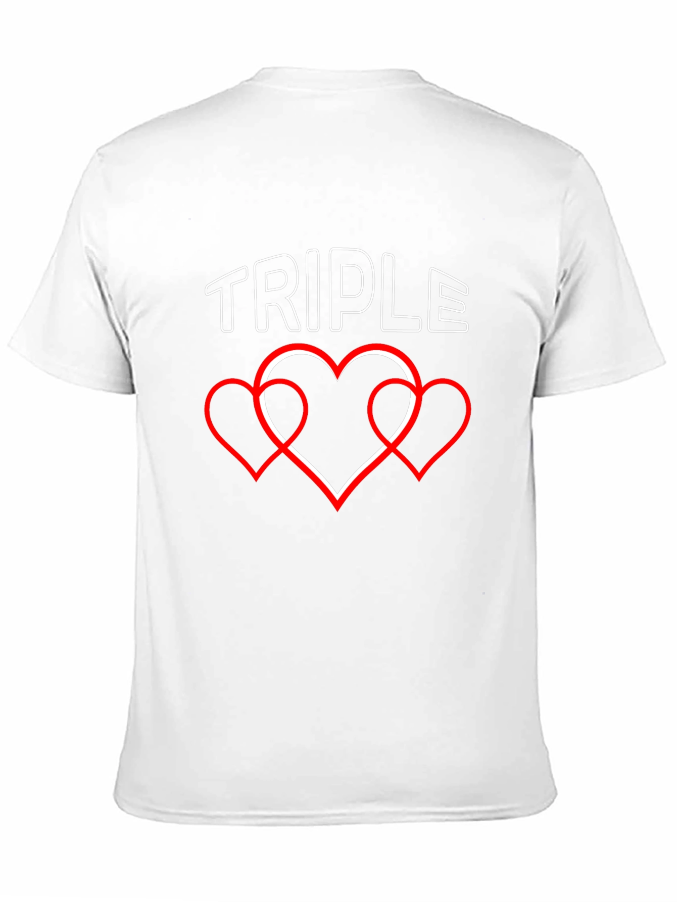 Triple Heart Graphic Tee - Black