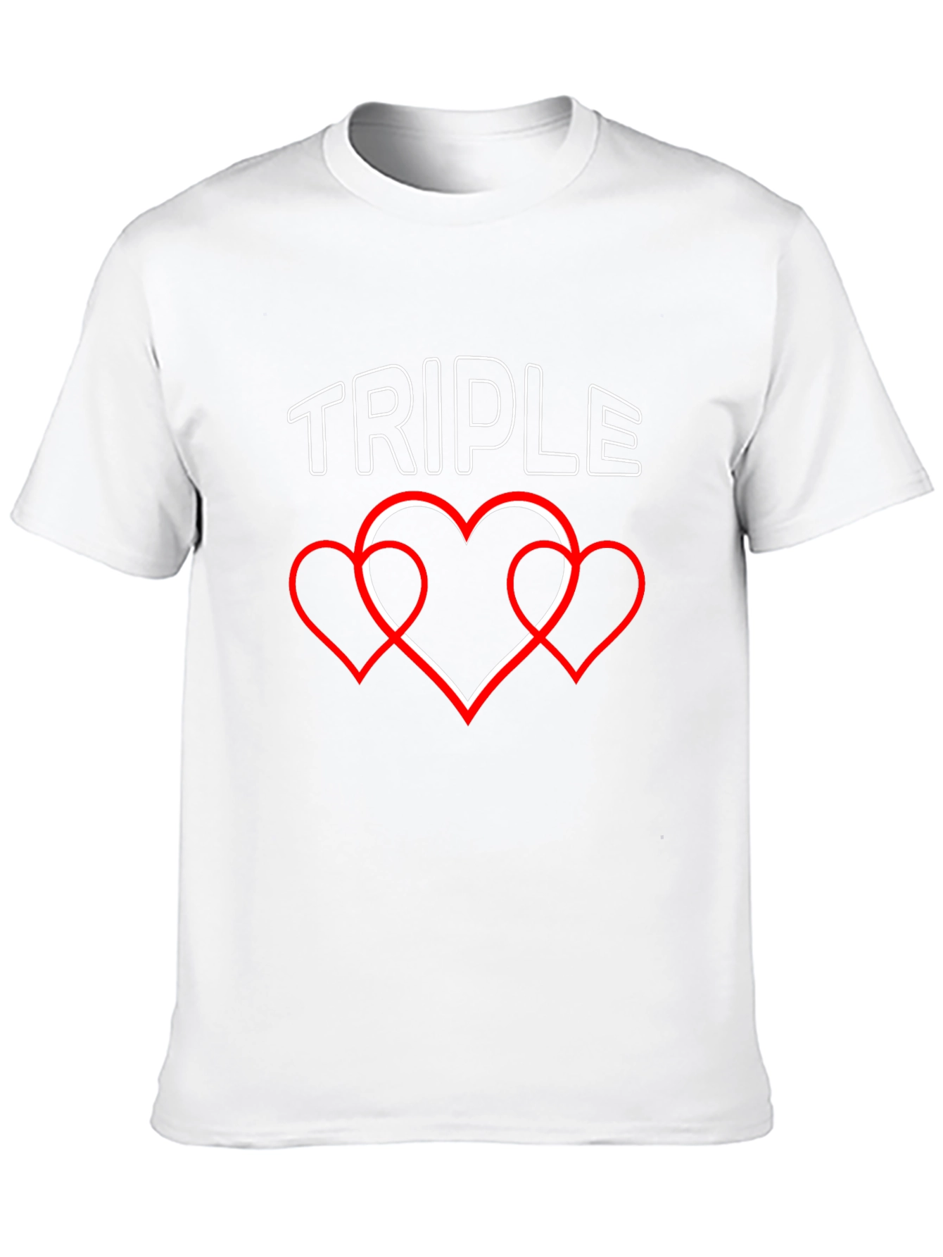 Triple Heart Graphic Tee - Black