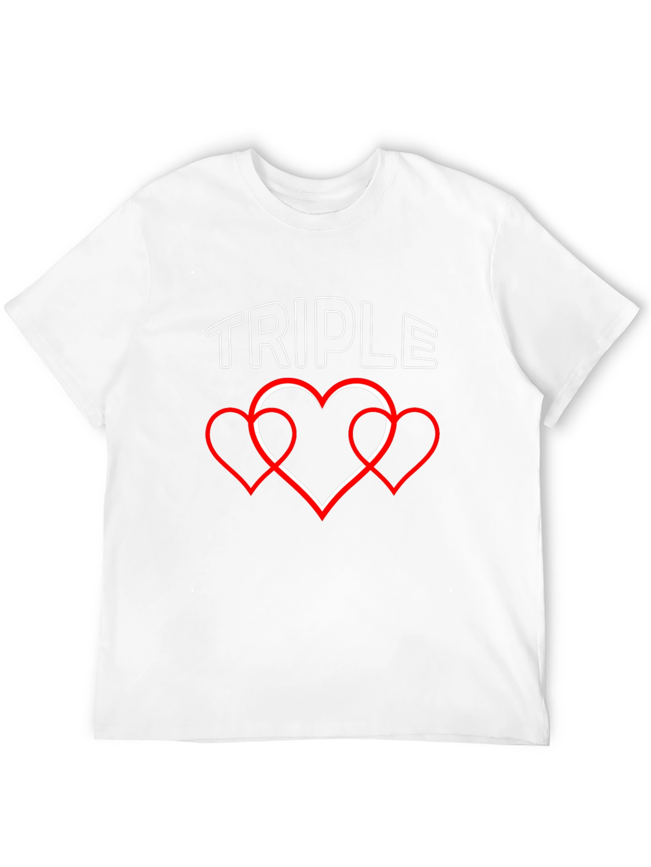 Triple Heart Graphic Tee - Black