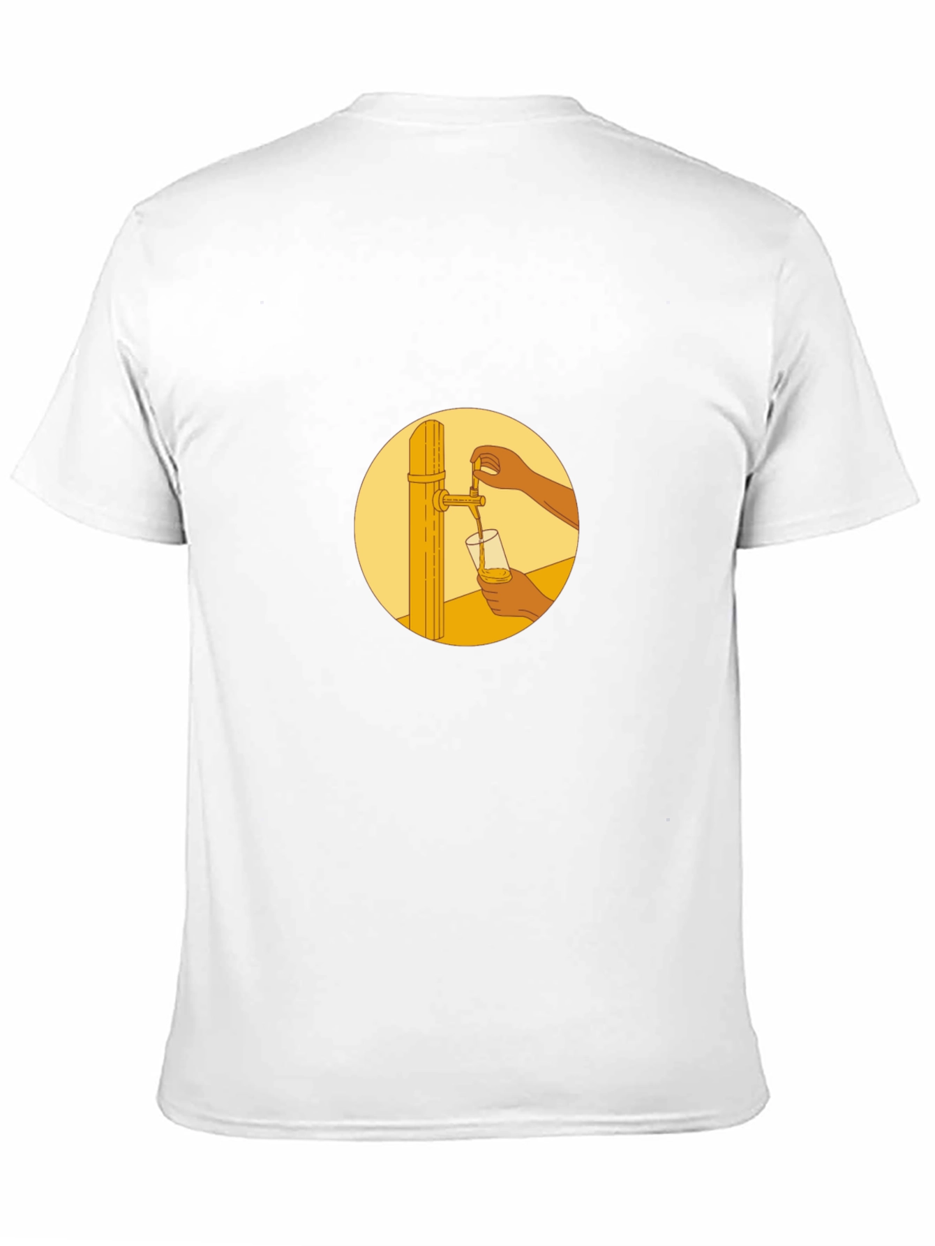 Black T-Shirt with Beer Tap Graphic