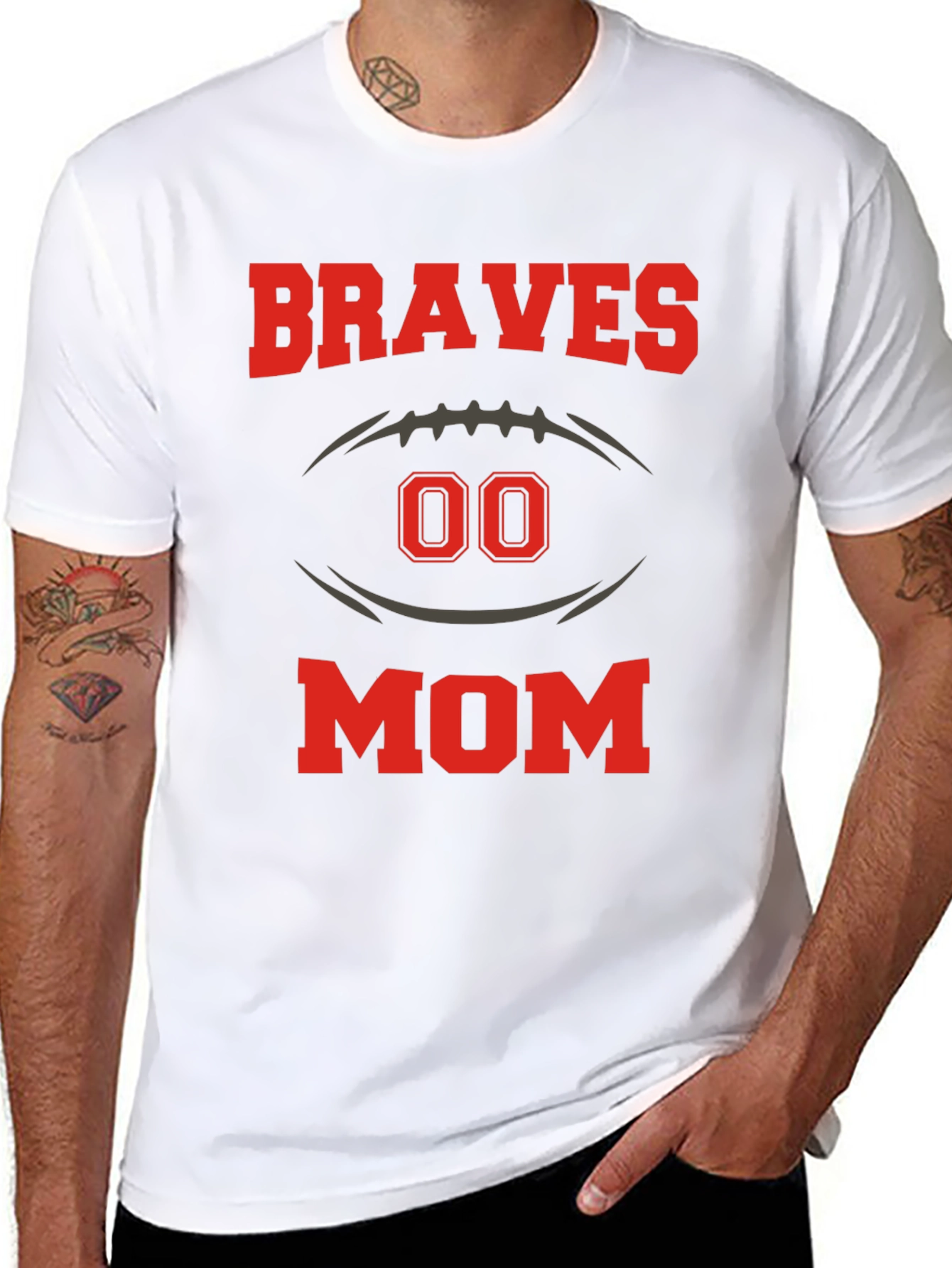 Braves Mom Football T-Shirt