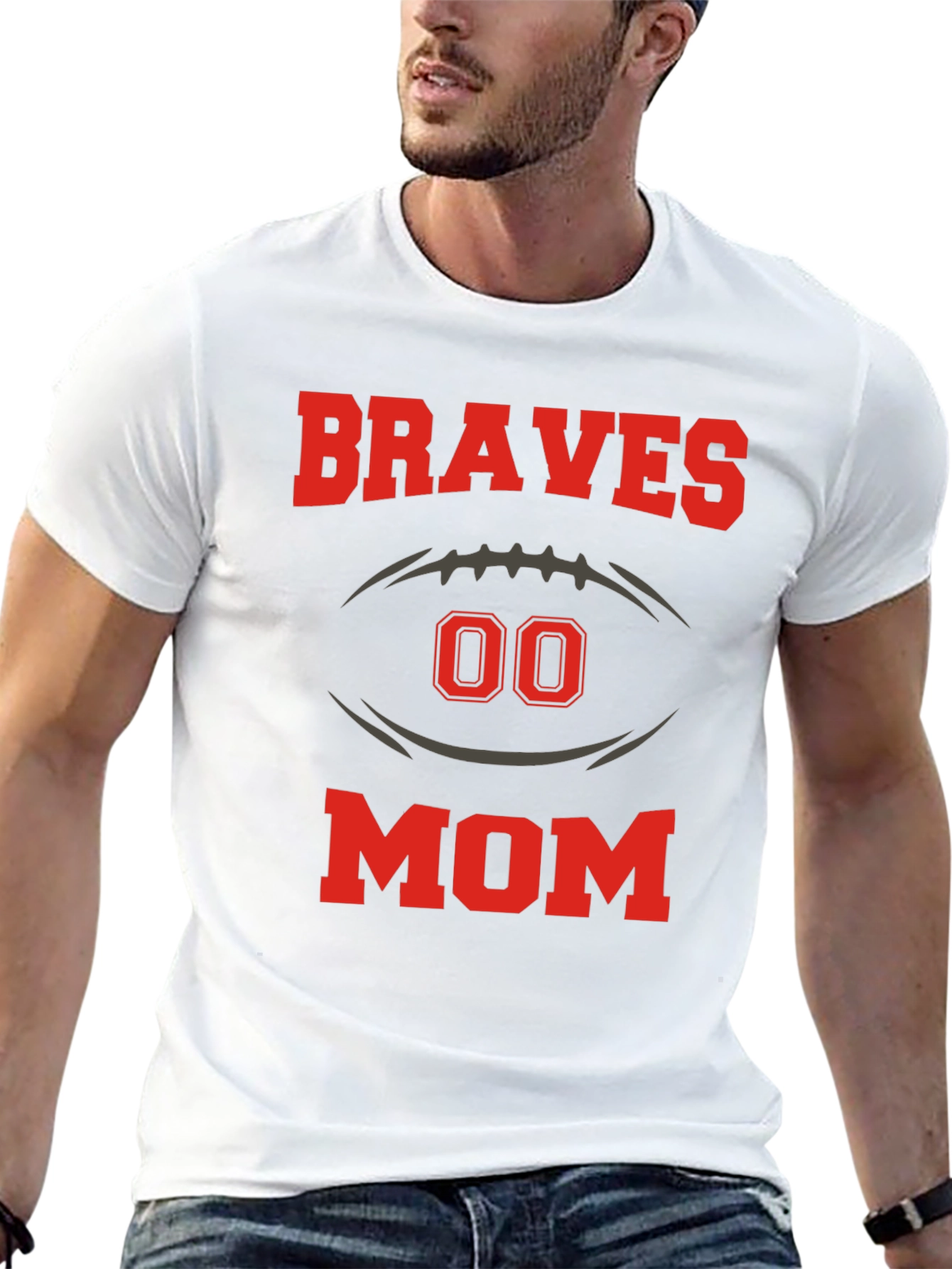 Braves Mom Football T-Shirt