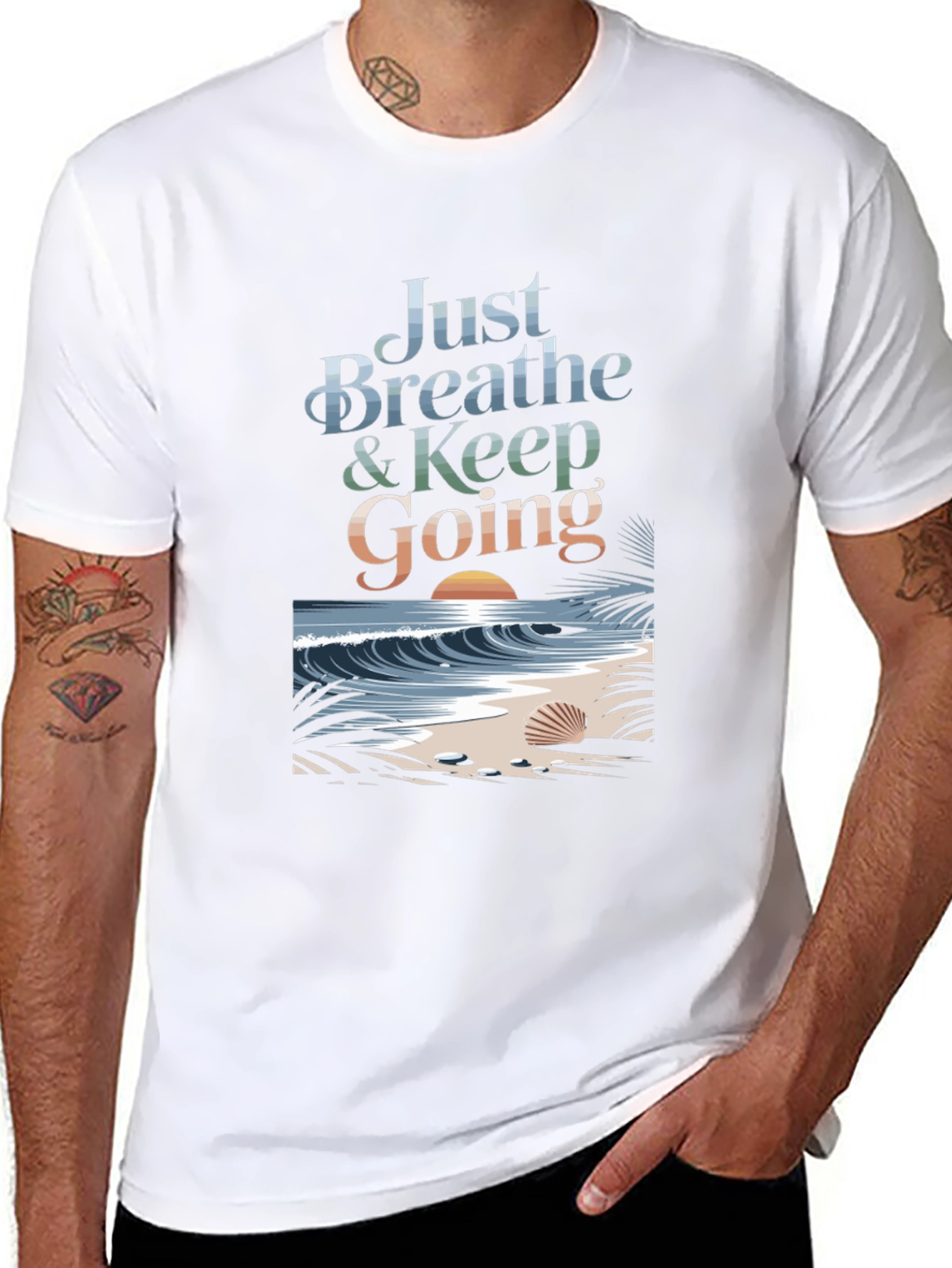 Just Breathe & Keep Going Graphic T-Shirt