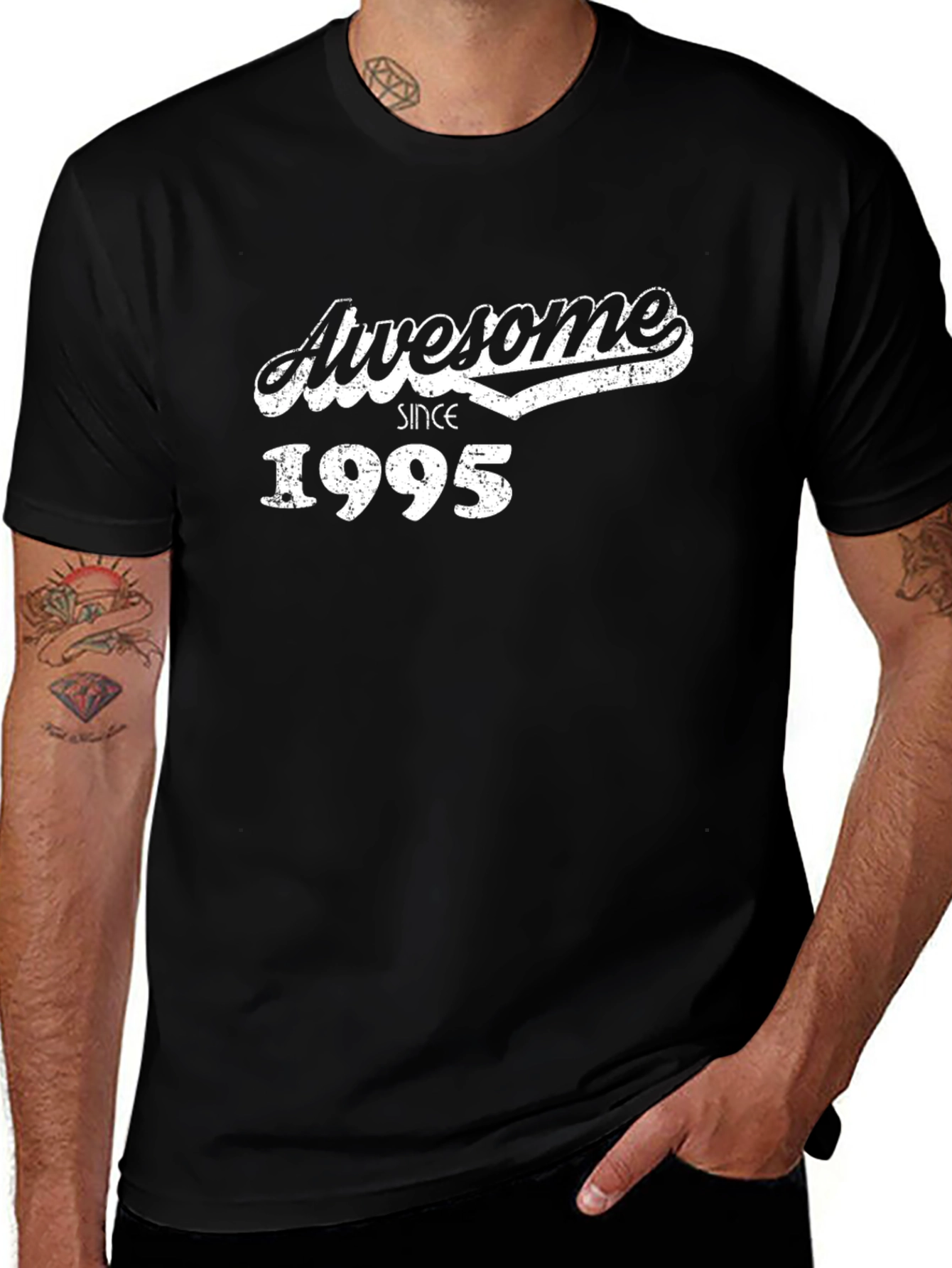 Awesome Since 1995 Graphic T-Shirt - Black
