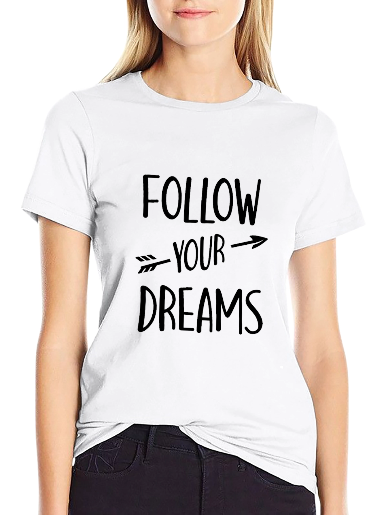 Follow Your Dreams Graphic Tee - Black