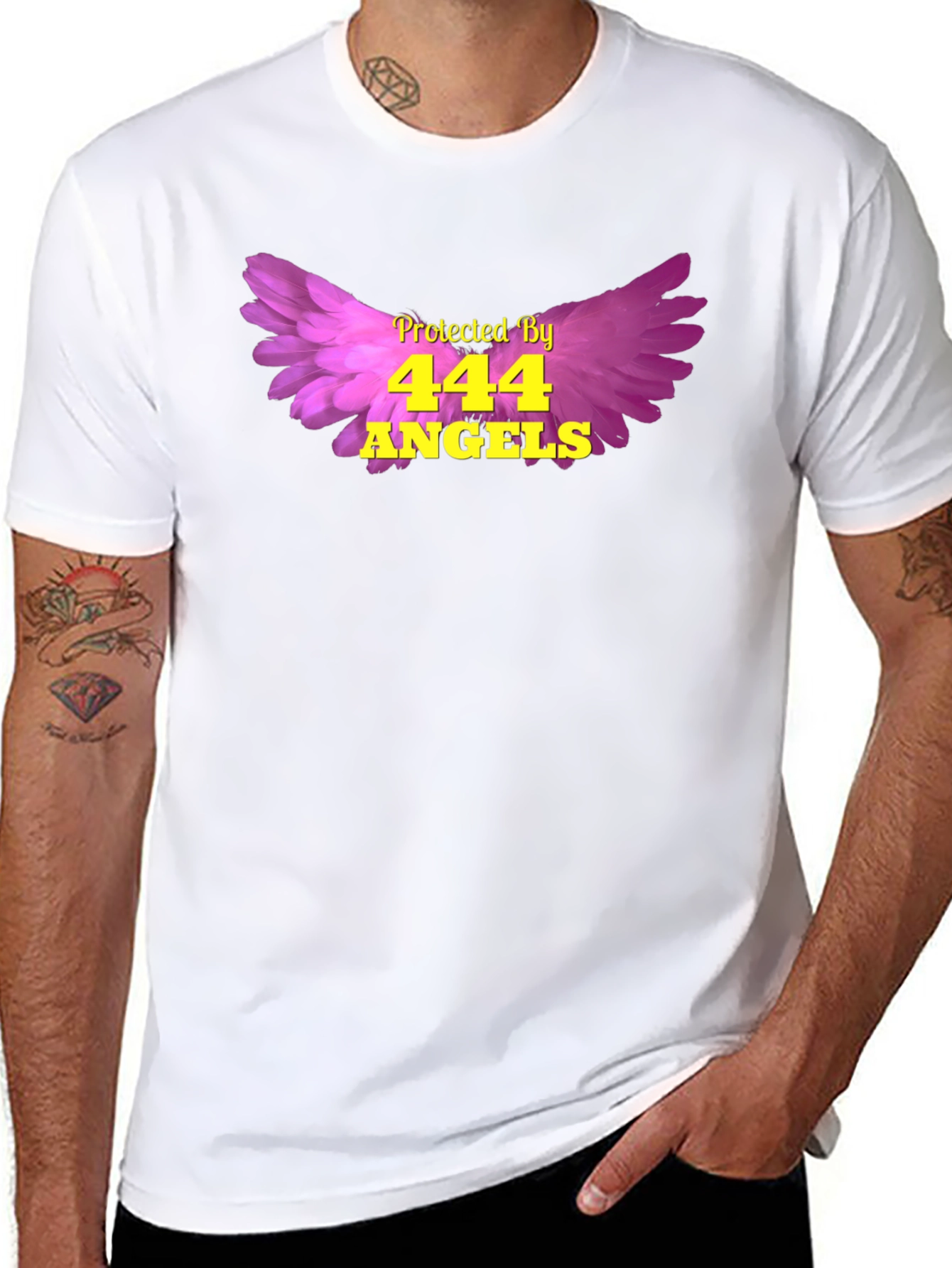 Protected by 444 Angels Graphic T-Shirt