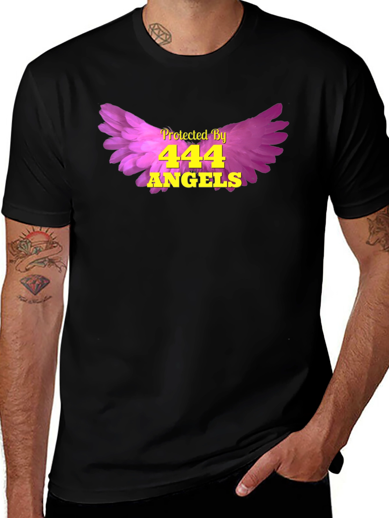 Protected by 444 Angels Graphic T-Shirt