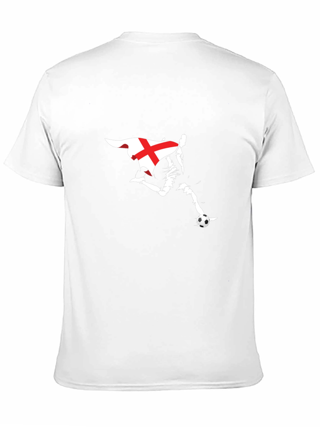 England Flag Soccer T-Shirt - Black