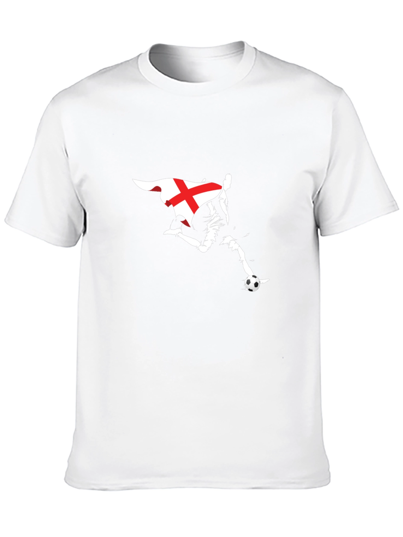 England Flag Soccer T-Shirt - Black