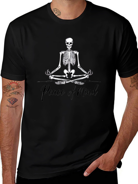 Peace of Mind Skeleton Meditation T-Shirt