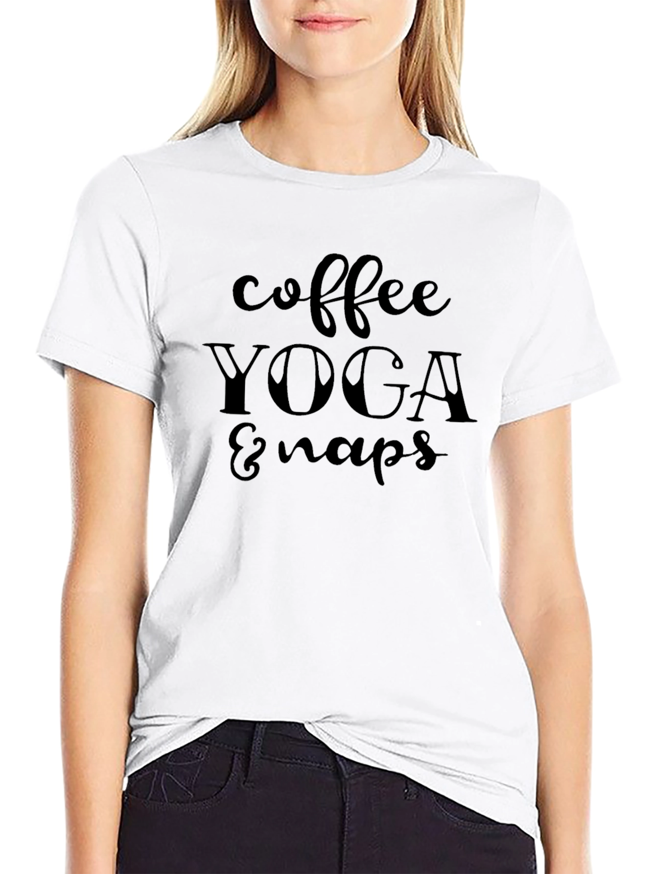 Coffee Yoga & Naps Graphic Tee - Relaxed Style