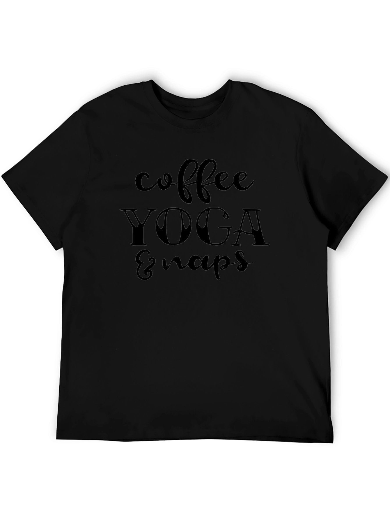 Coffee Yoga & Naps Graphic Tee - Relaxed Style