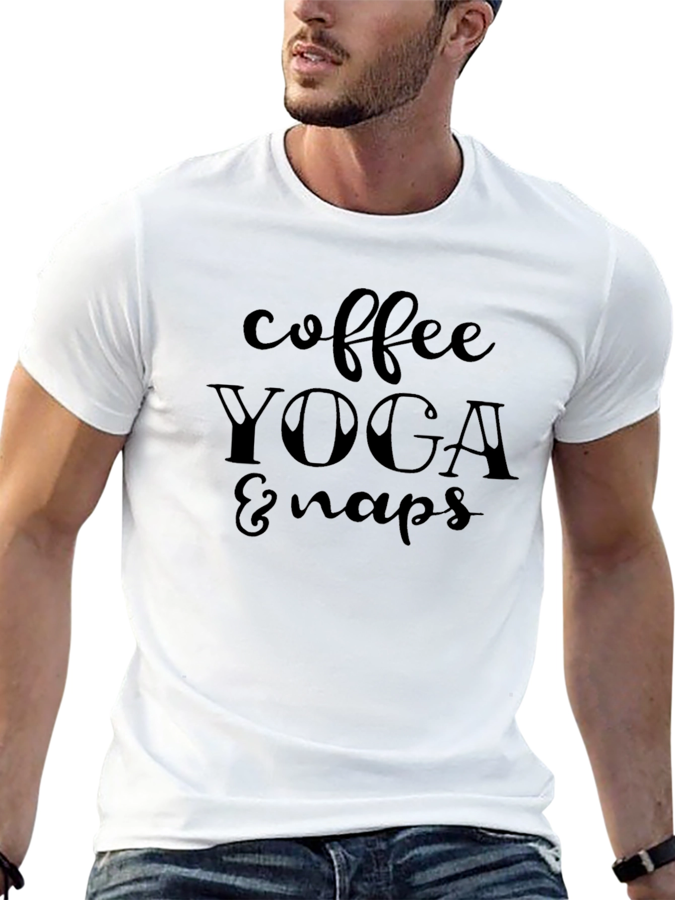 Coffee Yoga & Naps Graphic Tee - Relaxed Style